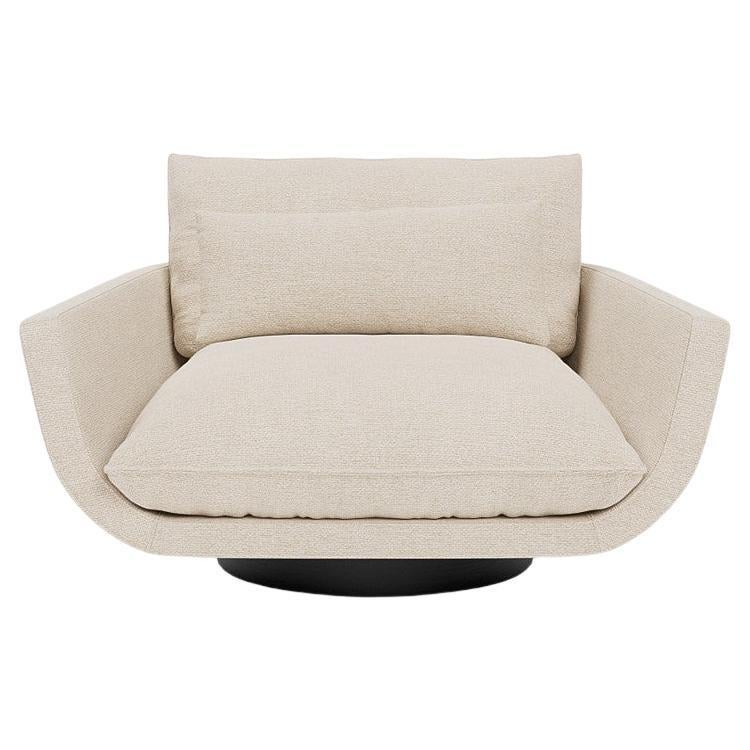 Lounge Chair 'Rua Ipanema' by Man of Parts, Walnut base, Sahco, Safire, 016 For Sale 3