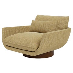 Lounge Chair 'Rua Ipanema' by Man of Parts, Walnut base, Sahco, Safire, 016
