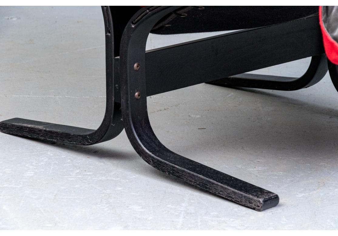 Silla de salón Siesta, cuero natural negro, por I. Relling, Westnofa, Noruega, años 80 siglo XX en venta