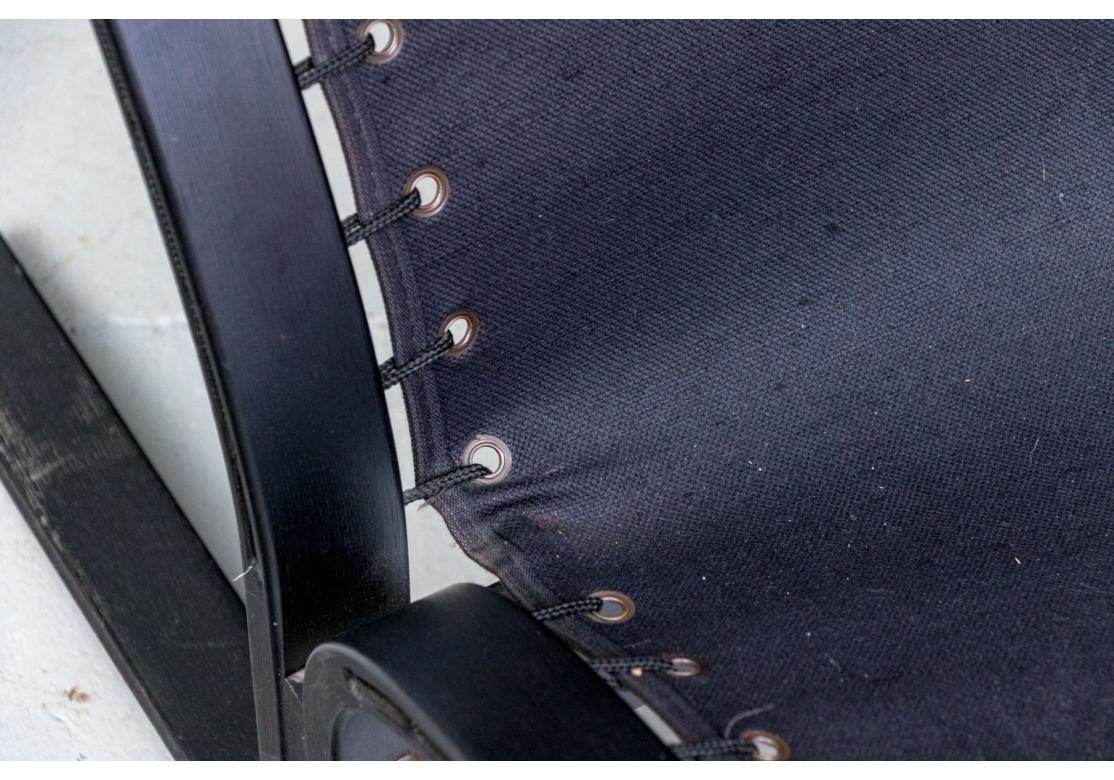 Silla de salón Siesta, cuero natural negro, por I. Relling, Westnofa, Noruega, años 80 en venta 2