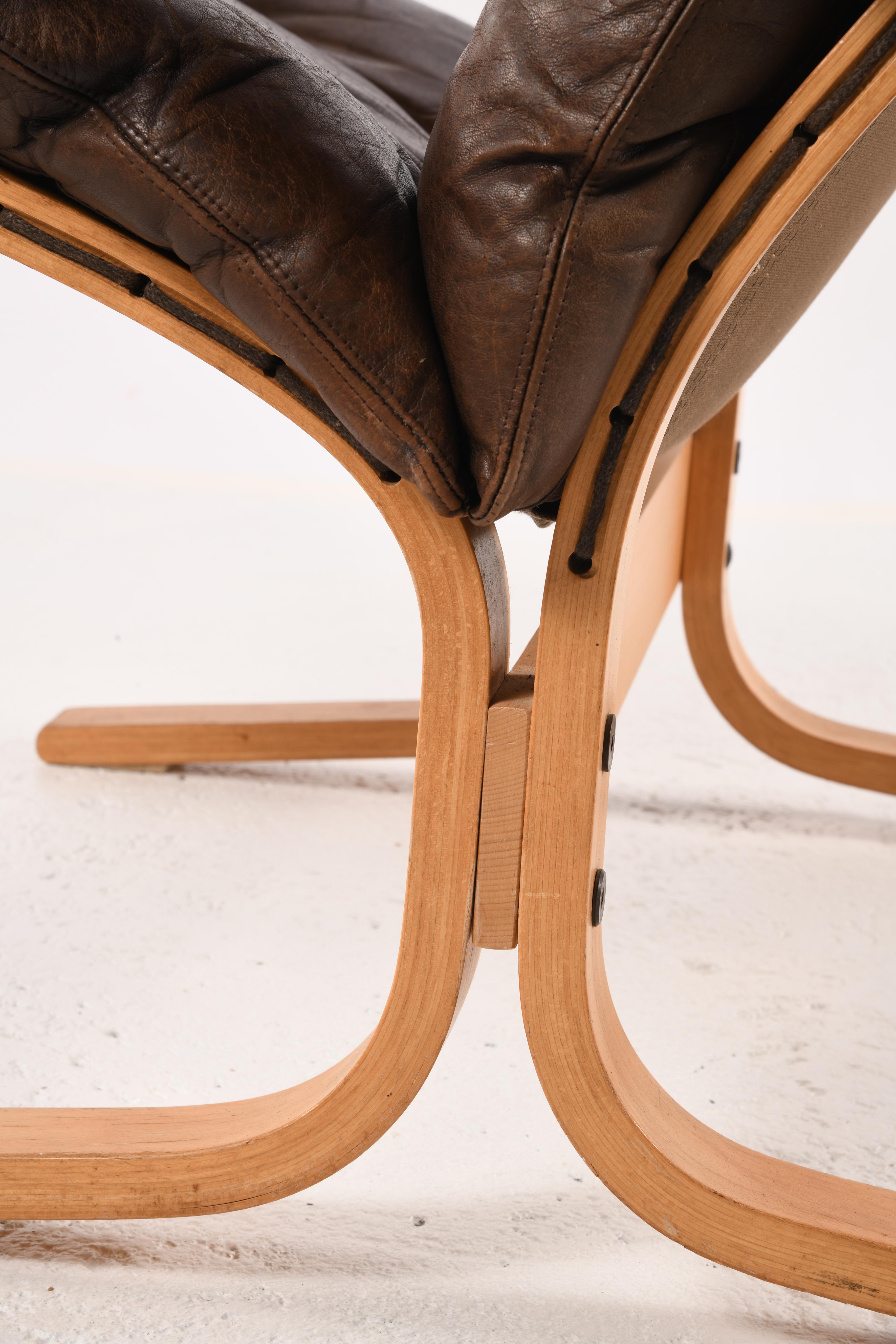 Lounge chair Siesta designed by Ingmar Relling with leather cushion  8