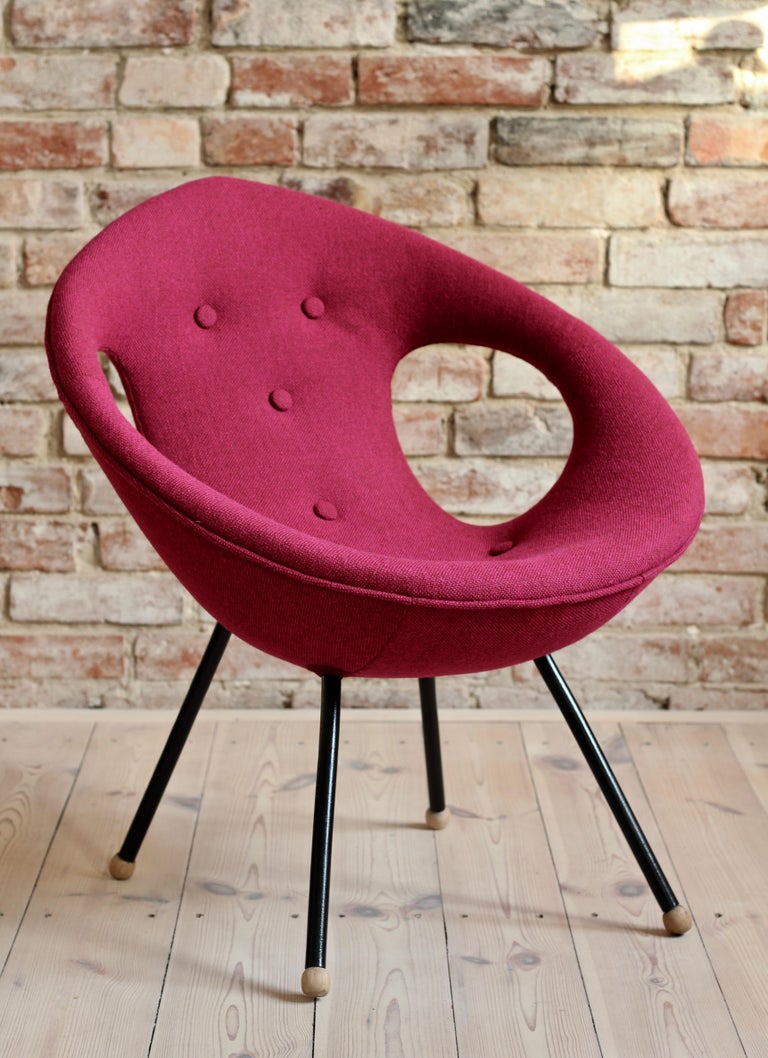 Lounge Chair, UFO, Reupholstered in Kvadrat Fabric, Space Age