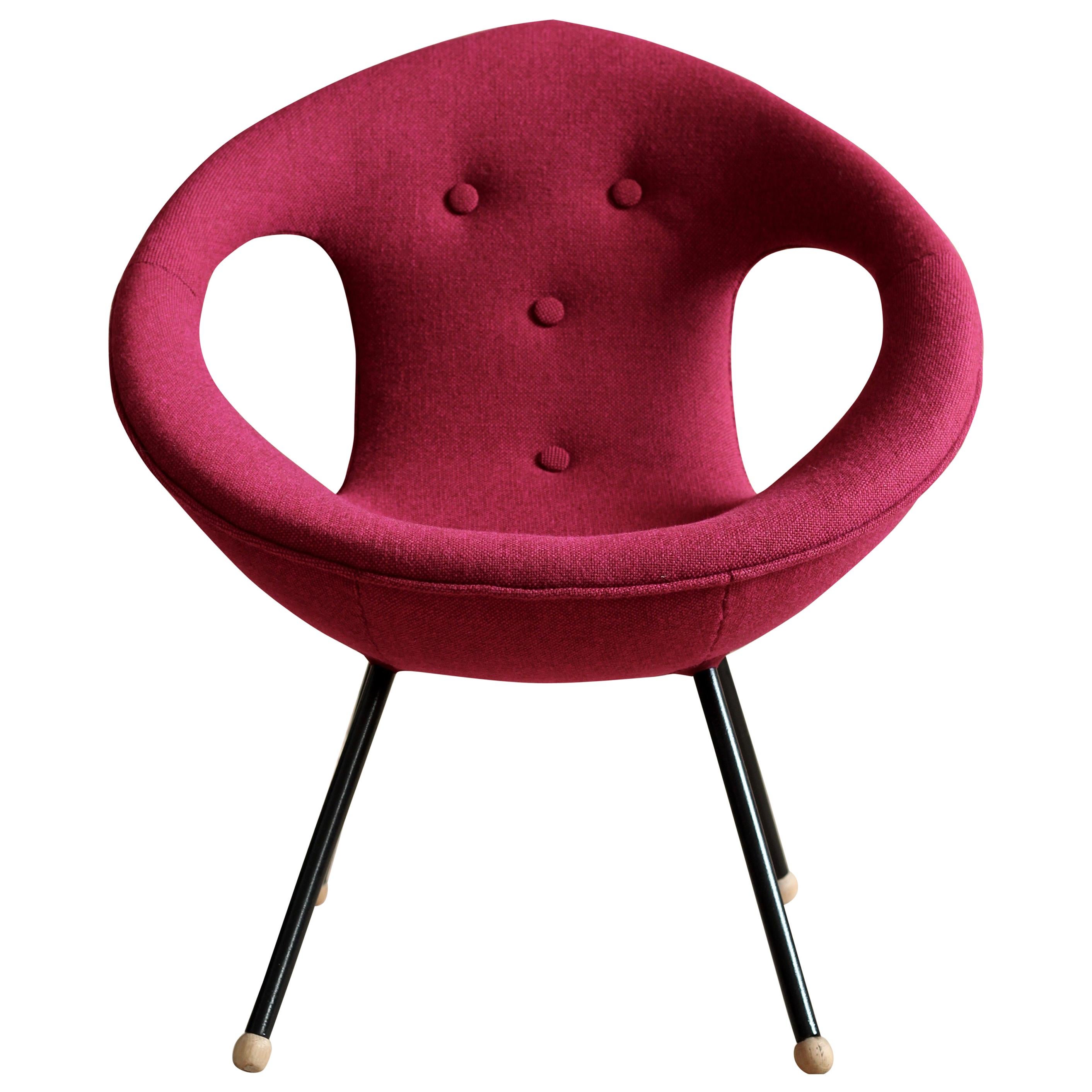 Lounge Chair, UFO, Reupholstered in Kvadrat Fabric, Space Age