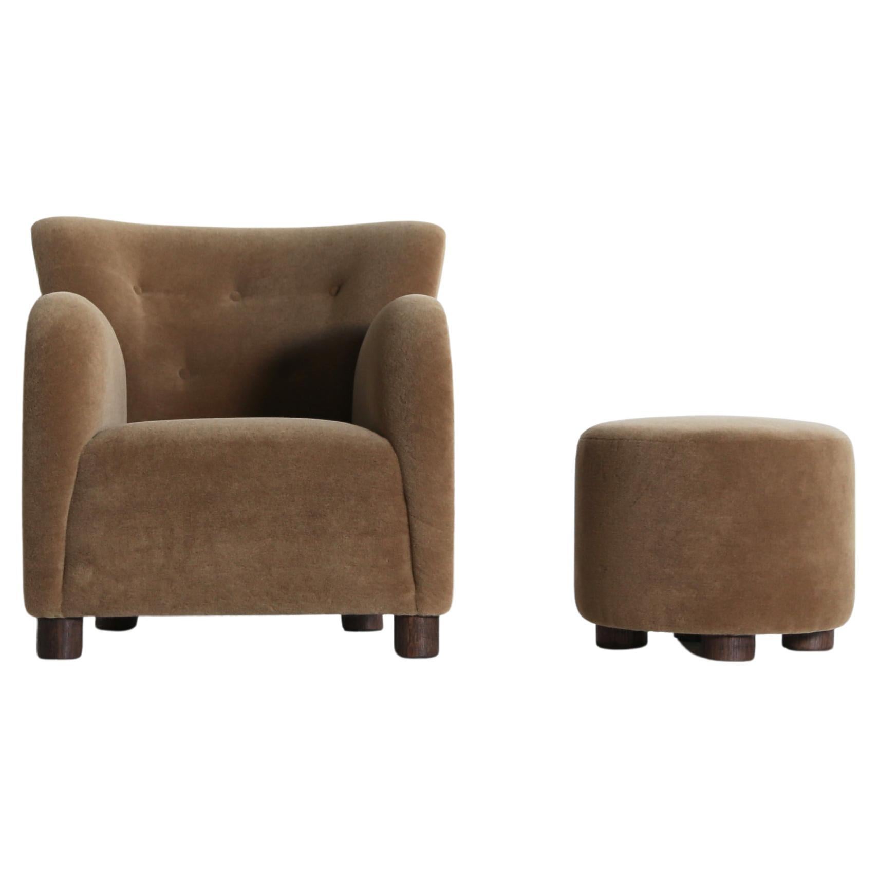 Lounge Chair, Upholstered in Pure Alpaca