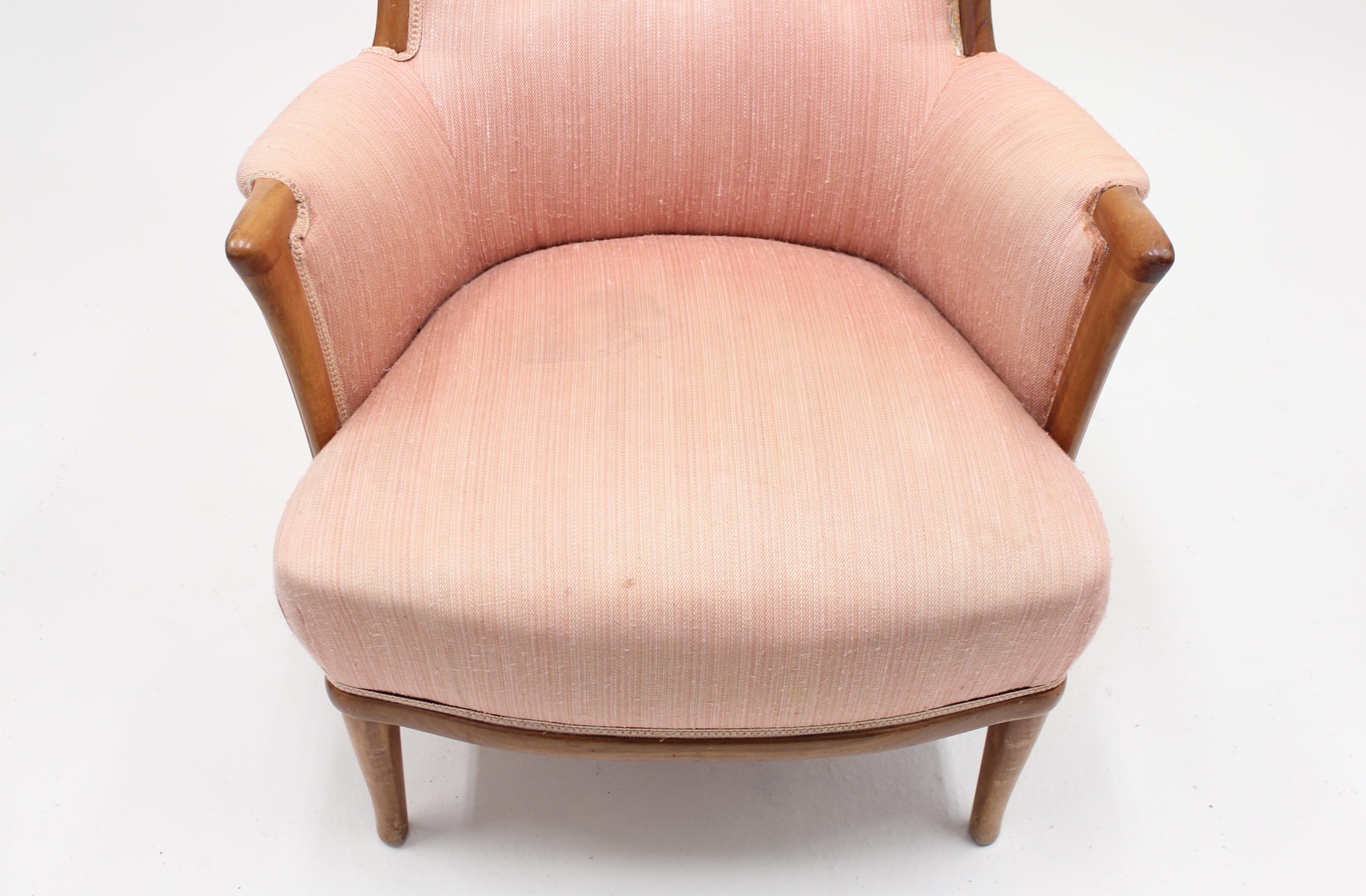 Mid-20th Century Lounge Chair Vår Fru by Carl Malmsten for Bodafors, 1960s
