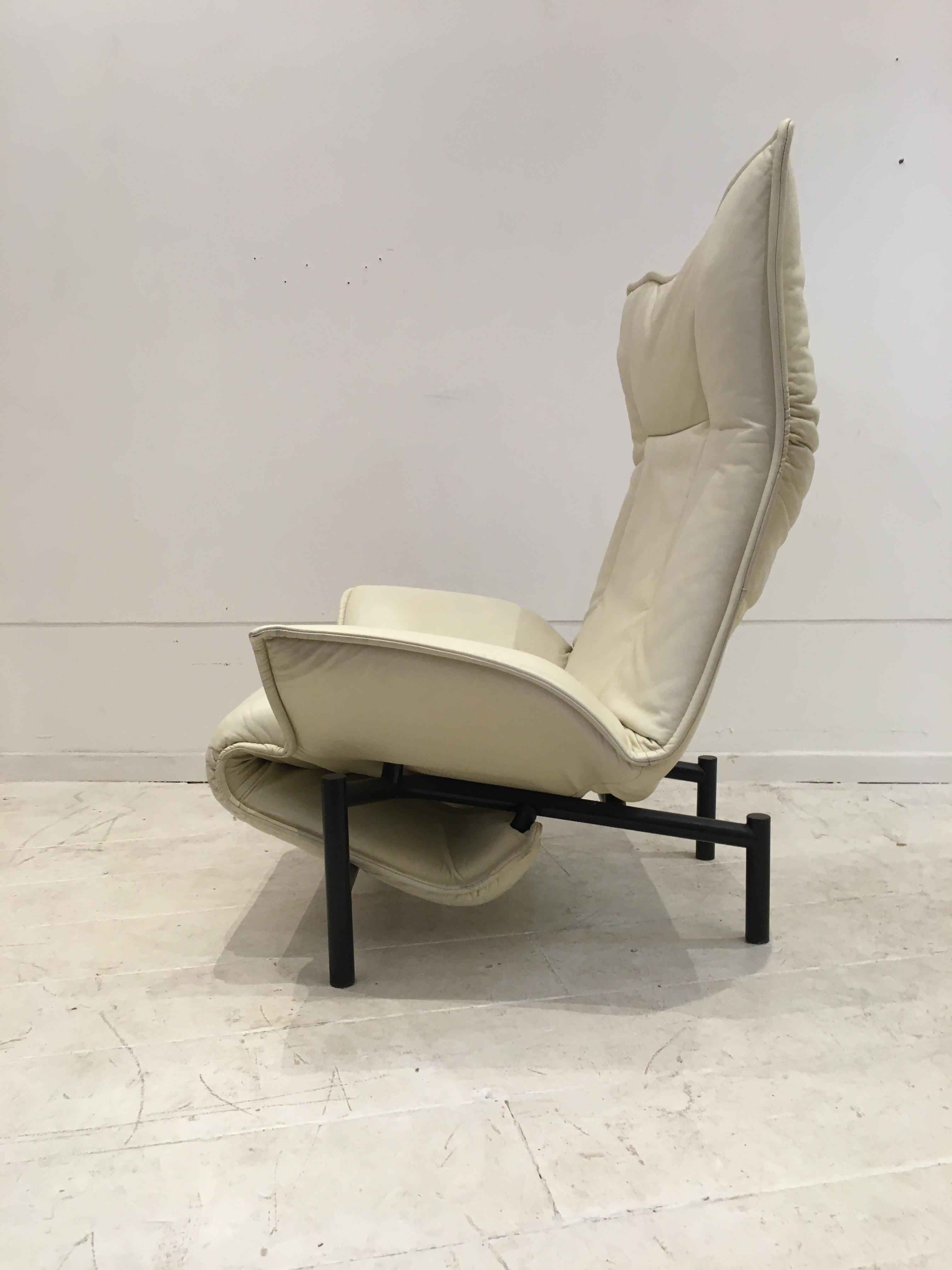 Metal Lounge Chair 'White' by Vico Magistretti for Cassina