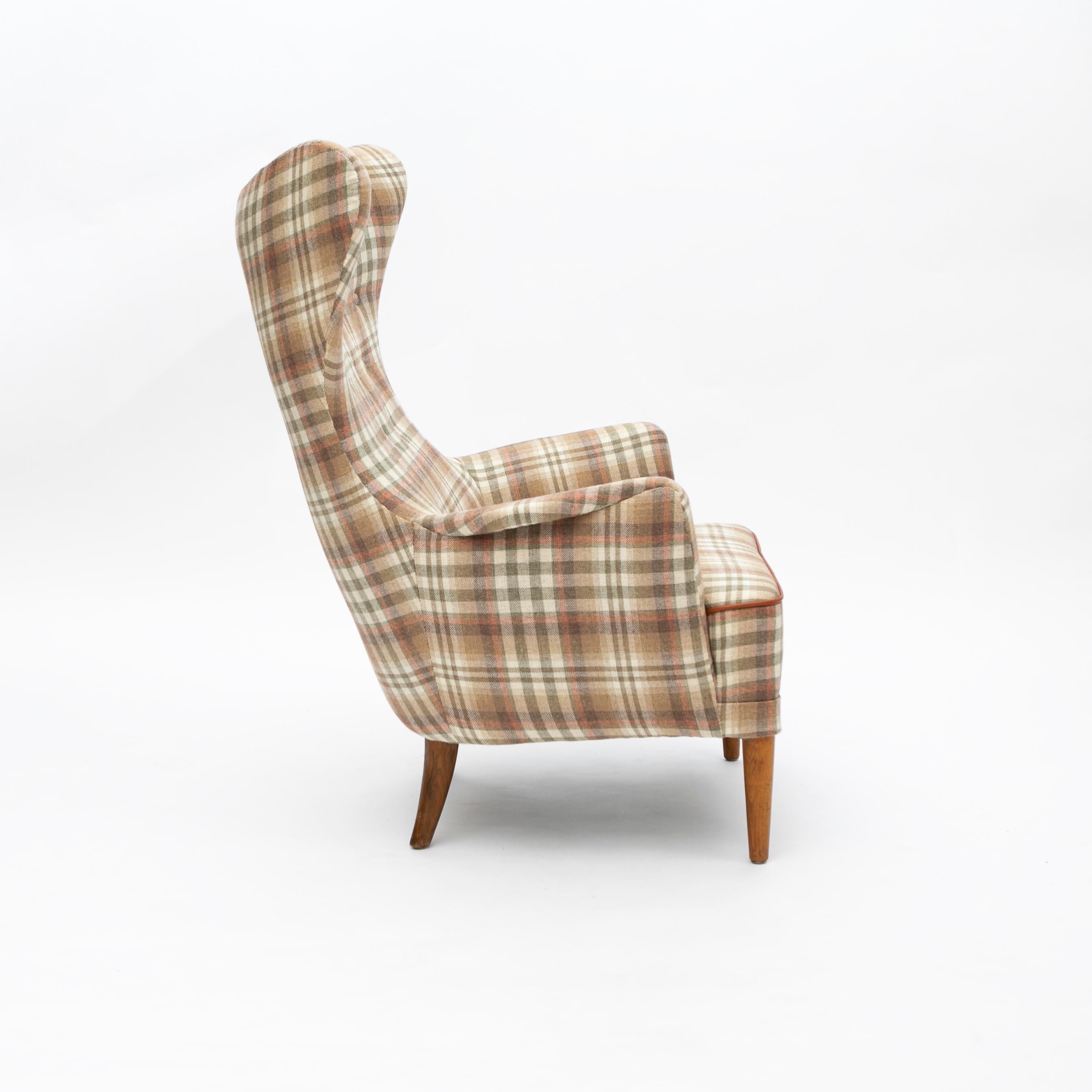 Danish Lounge Chair with Wegner Footstool