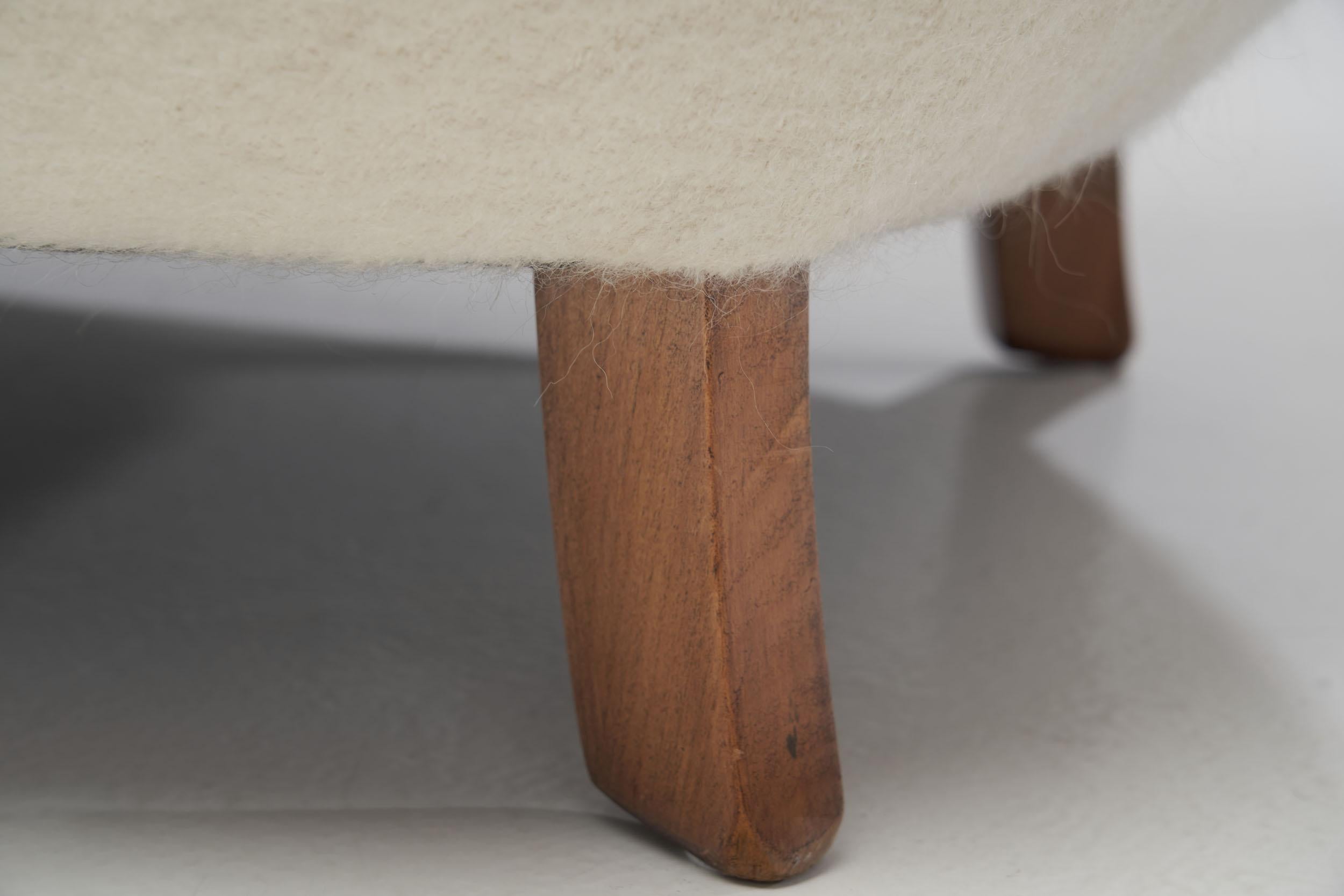 Lounge Chair with Beech Legs by Danish Cabinetmaker, Denmark, 1940s 11
