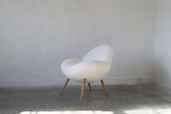 Sedia da salotto con tessuto boucle di Fritz Neth per Correcta, anni '50