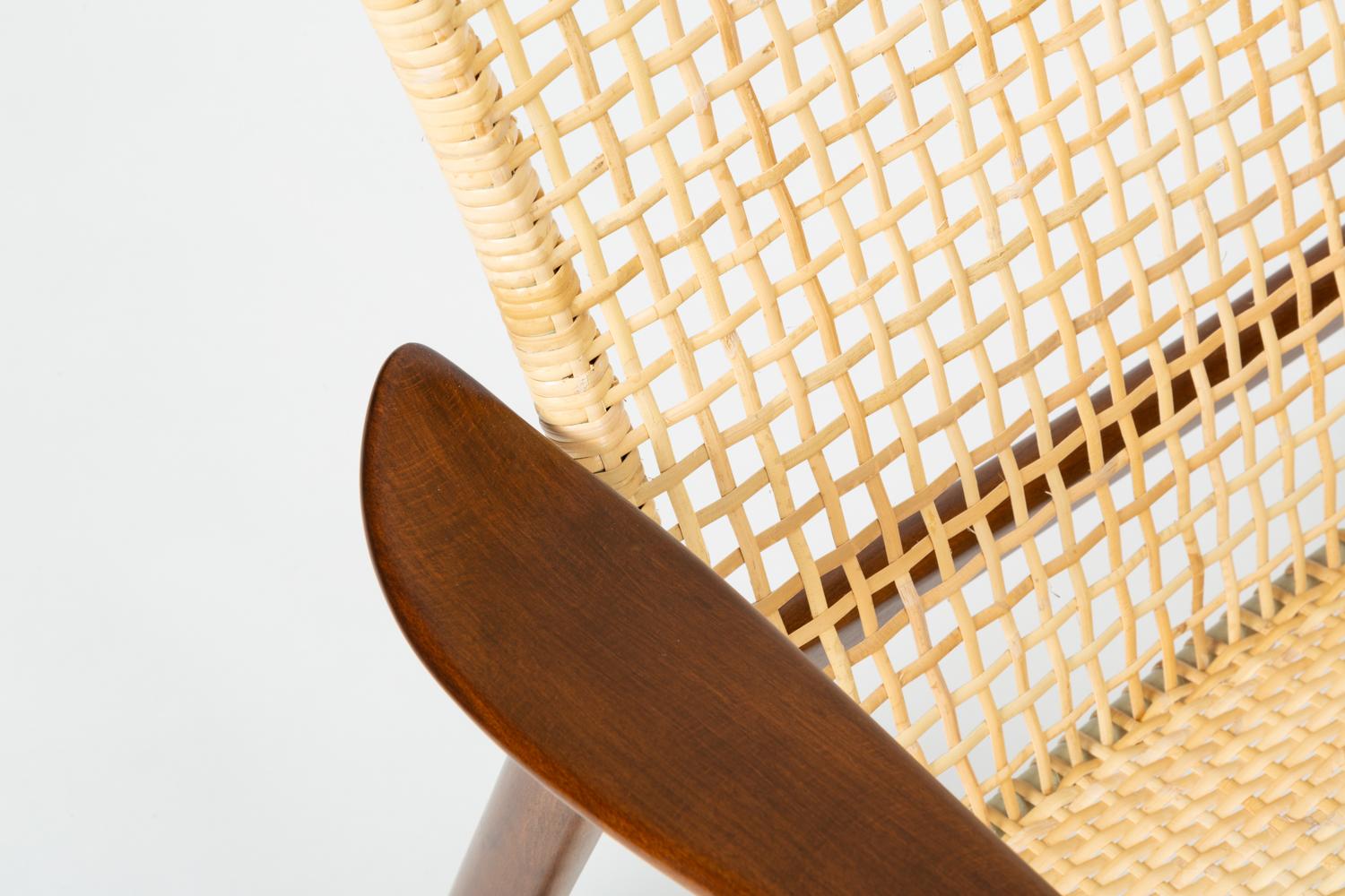 Lounge Chair with Cane Seat by Ib Kofod-Larsen for Selig 5