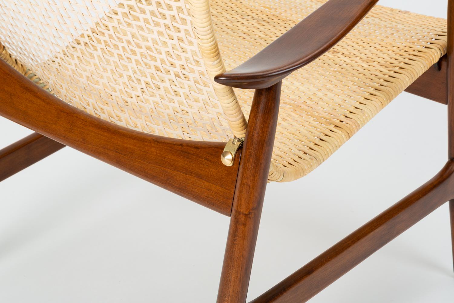 Lounge Chair with Cane Seat by Ib Kofod-Larsen for Selig 6