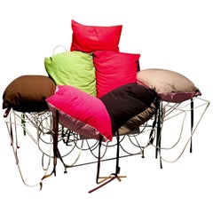 Lounge Chair with Colorful Upholstery by Austrian Artist Gilbert Bretterbauer