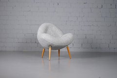 Lounge Chair with Dedar Boucle Fabric by Fritz Neth for Correcta, 1950s