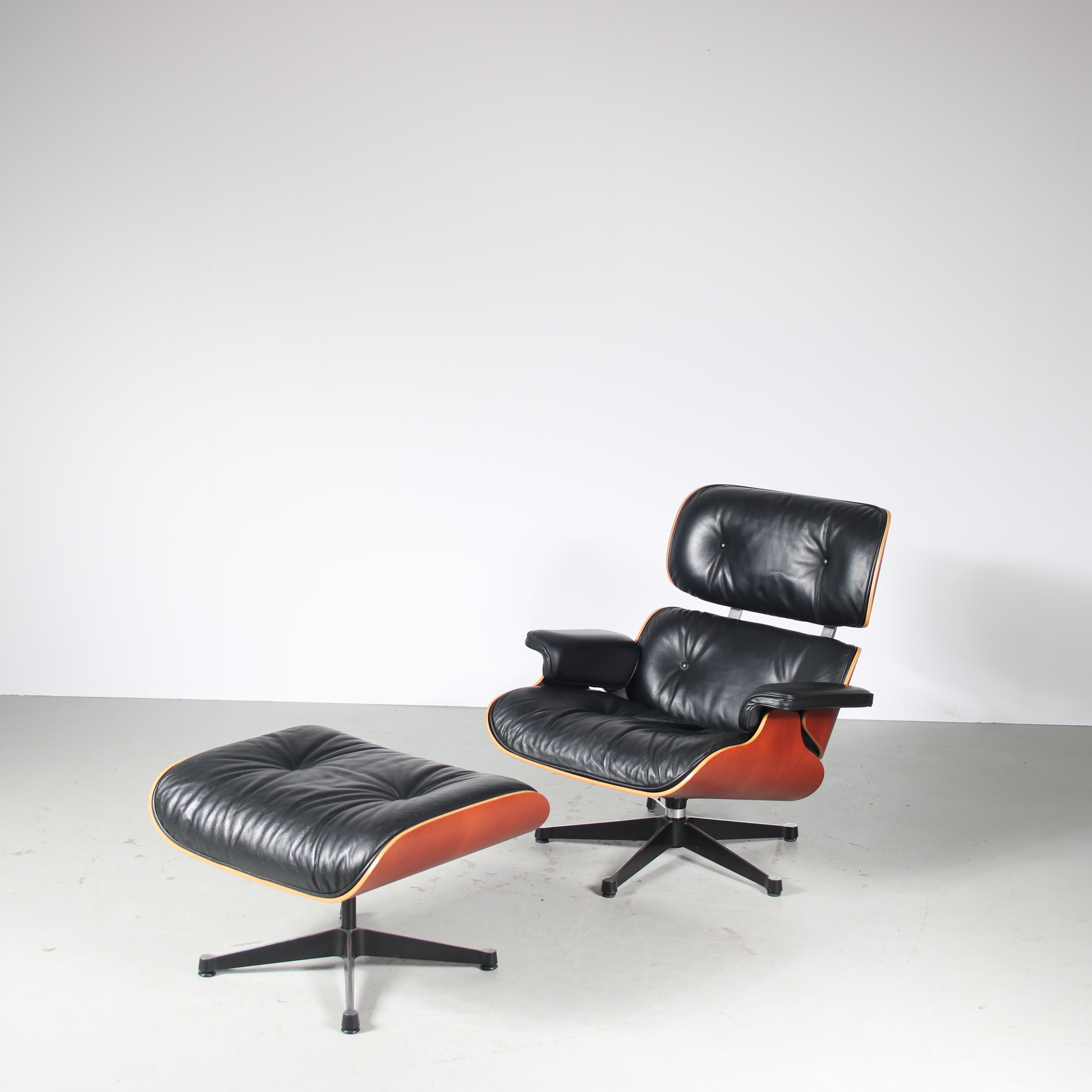 Contemporary Lounge Chair with Ottoman by Charles & Ray Eames for Vitra, Germany 2004