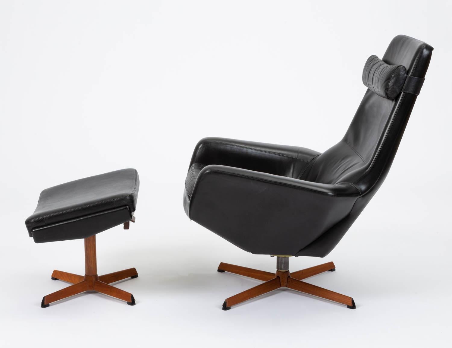 Danish Lounge Chair with Ottoman by Ib Madsen & Acton Schübell for Madsen & Schübell