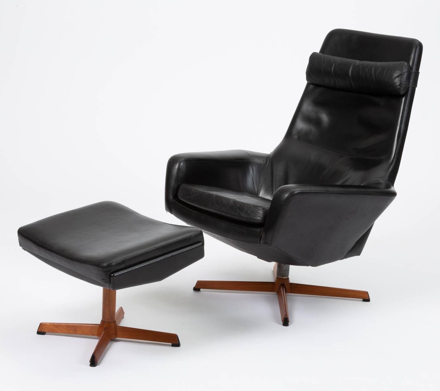 Scandinavian Modern Lounge Chair with Ottoman by Ib Madsen & Acton Schübell for Madsen & Schübell
