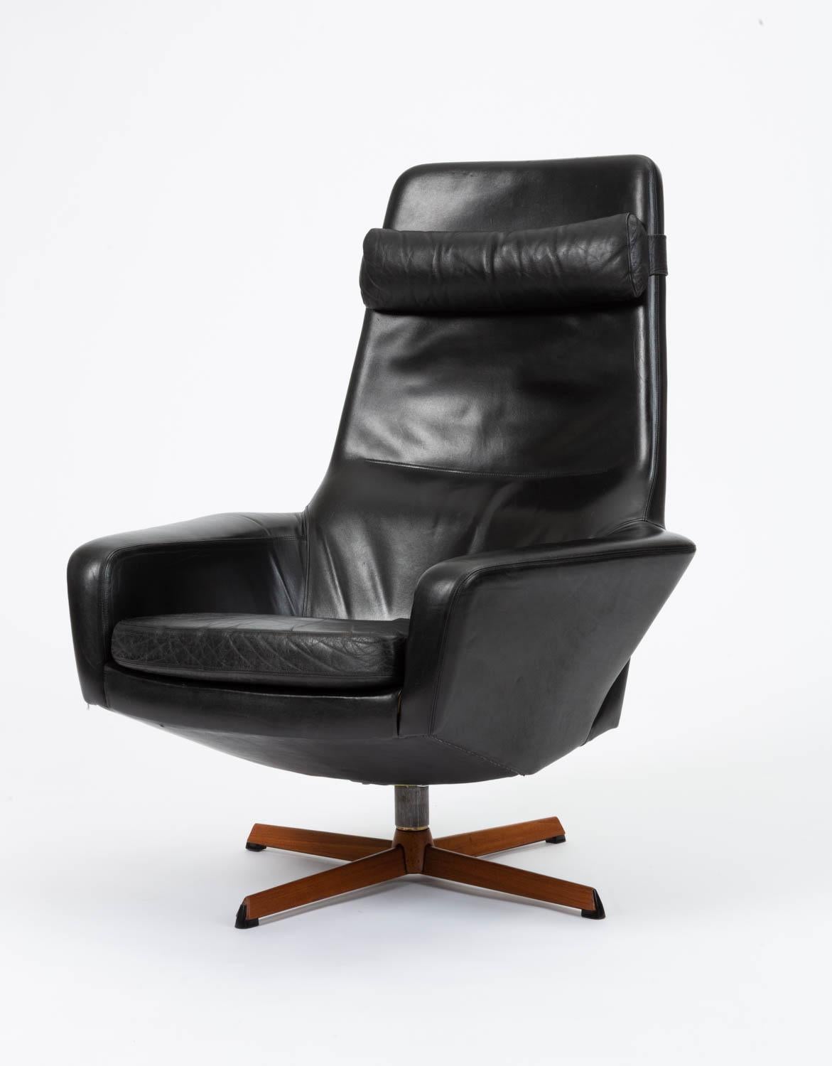 Mid-20th Century Lounge Chair with Ottoman by Ib Madsen & Acton Schübell for Madsen & Schübell