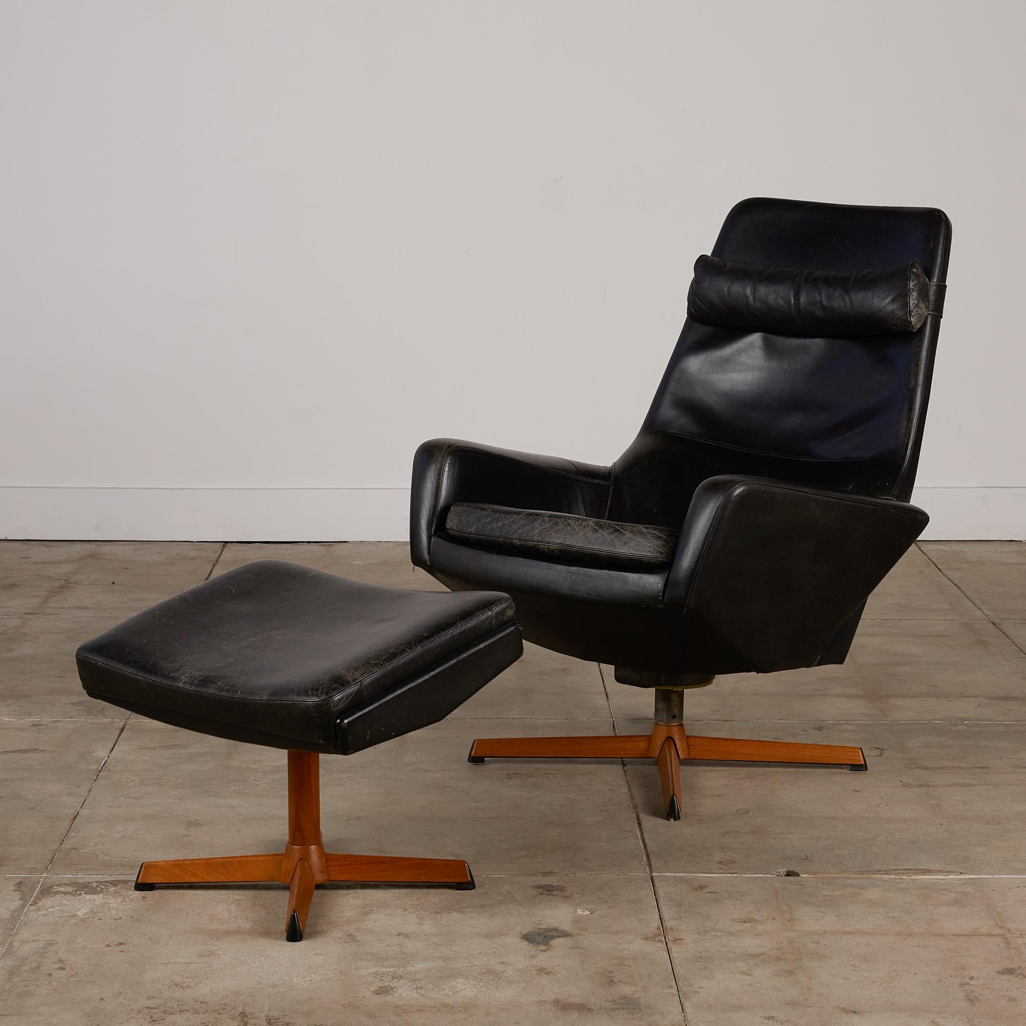 Scandinavian Modern Lounge Chair with Ottoman by Ib Madsen for Madsen & Schübell For Sale