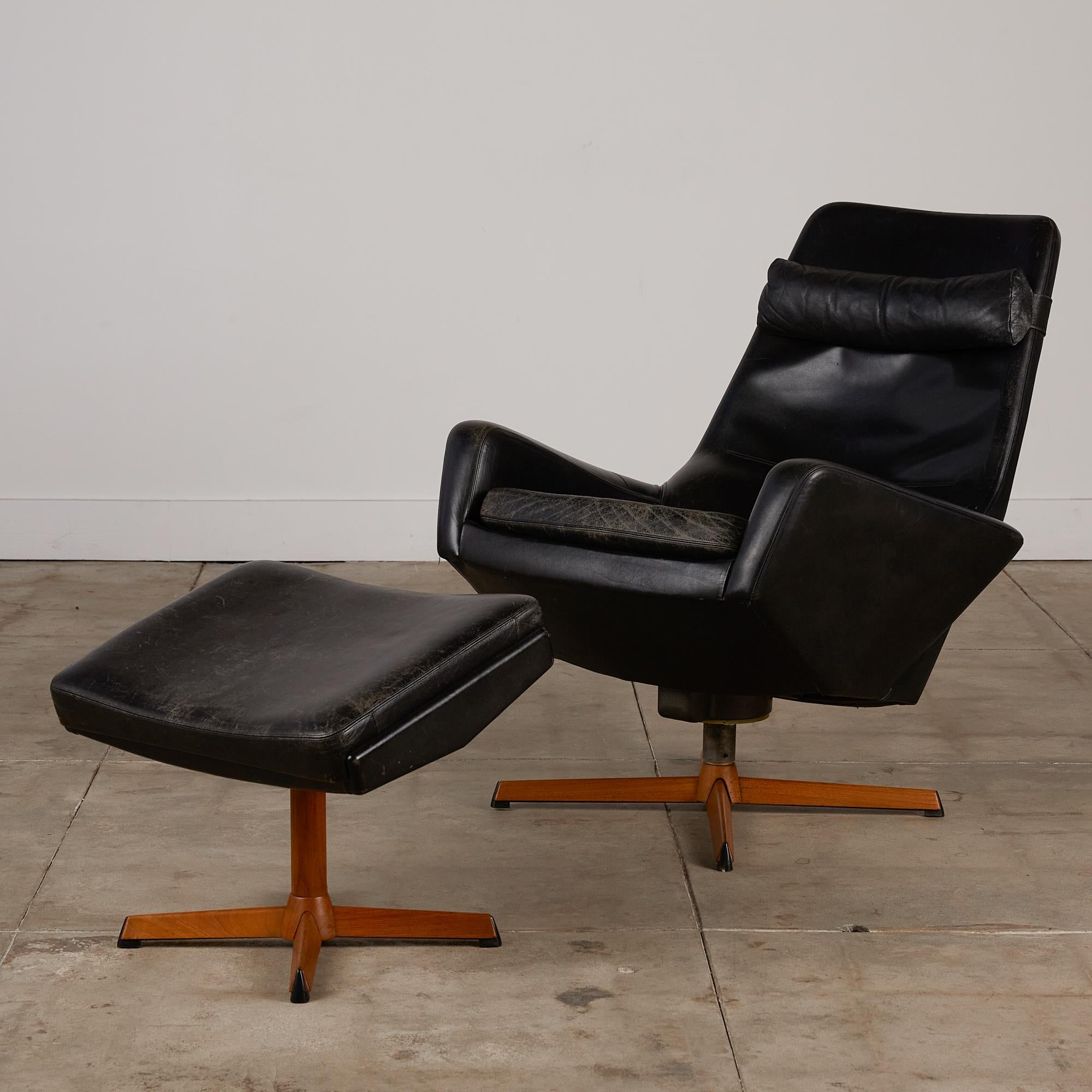 Danish Lounge Chair with Ottoman by Ib Madsen for Madsen & Schübell For Sale