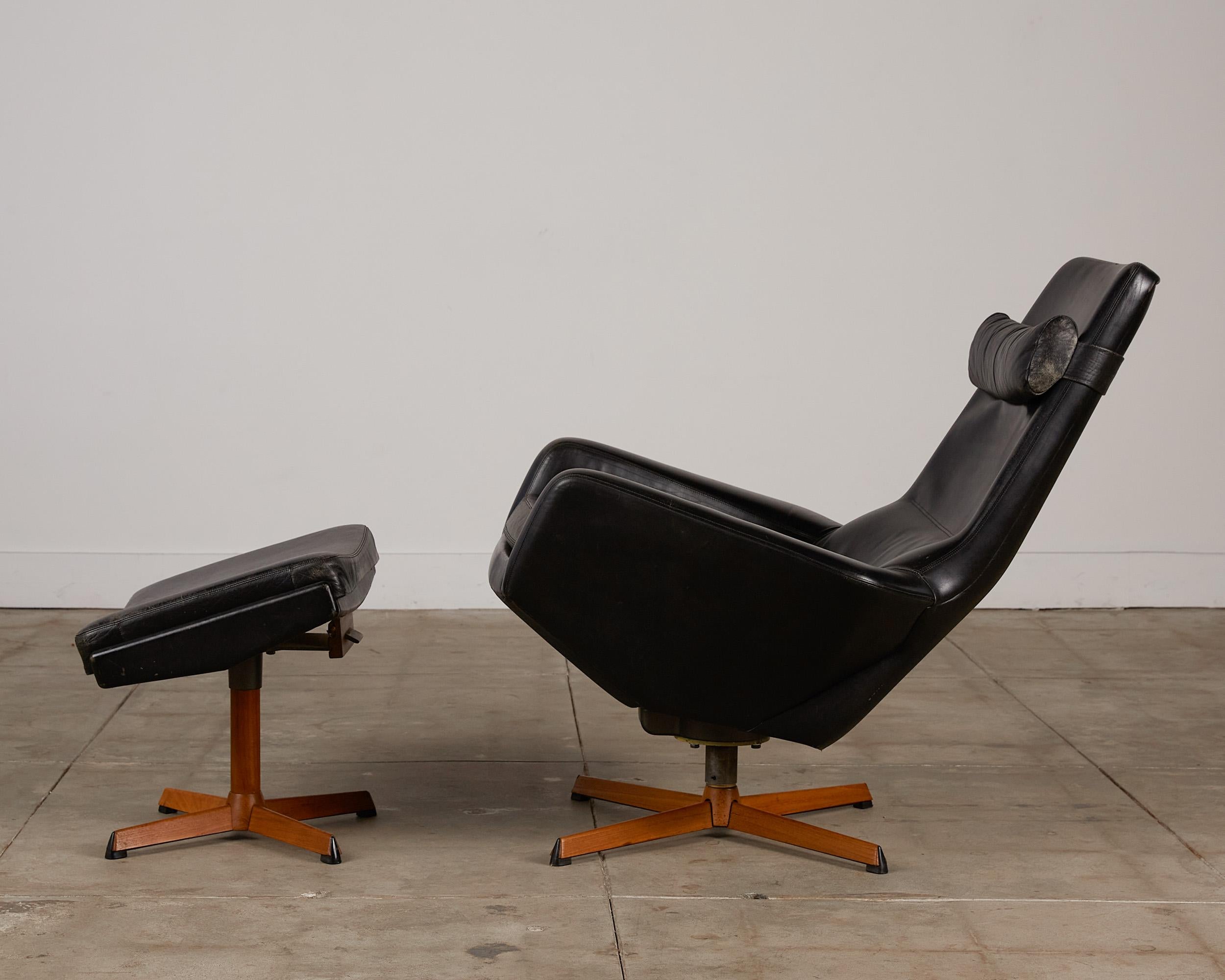 Chaise longue avec pouf d'Ib Madsen pour Madsen & Schübell Bon état - En vente à Los Angeles, CA