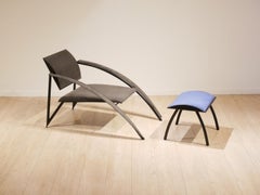Lounge Chair with Ottoman by Jean Louis Godivier for UP8, France, 1980s