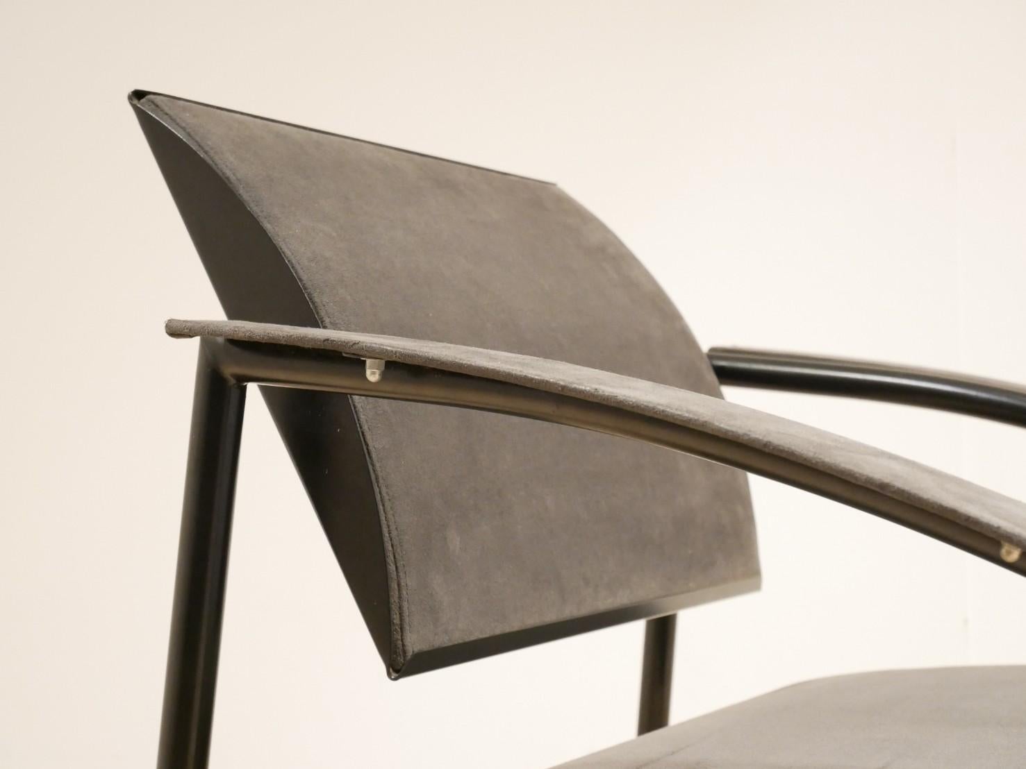 Lounge Chair with Ottoman by Jean Louis Godivier for UP8, France, 1980s (Französisch) im Angebot