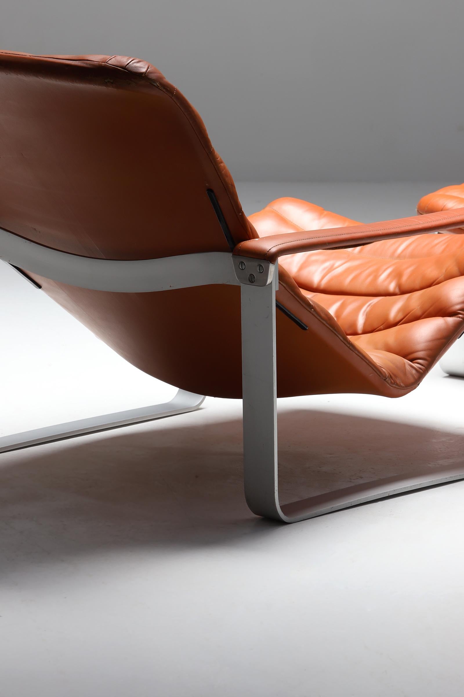 Lounge Chair with Ottoman Designed by Ilmari Lappalainen for Asko 1960s 4