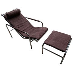 Sillón con otomana "Genni" de Gabriele Mucchi, hacia 1975