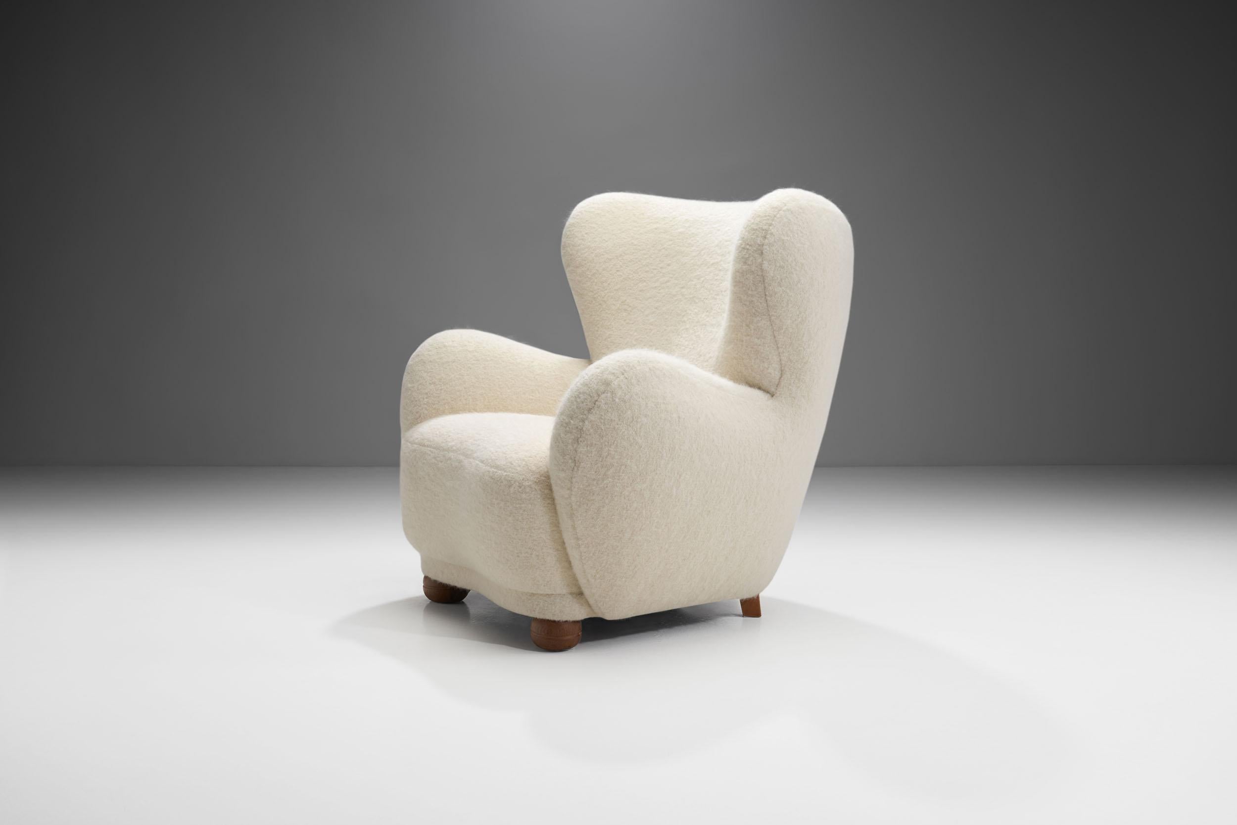 Lounge Chair with Ottomans by Danish Cabinetmaker, Denmark, 1960s 4