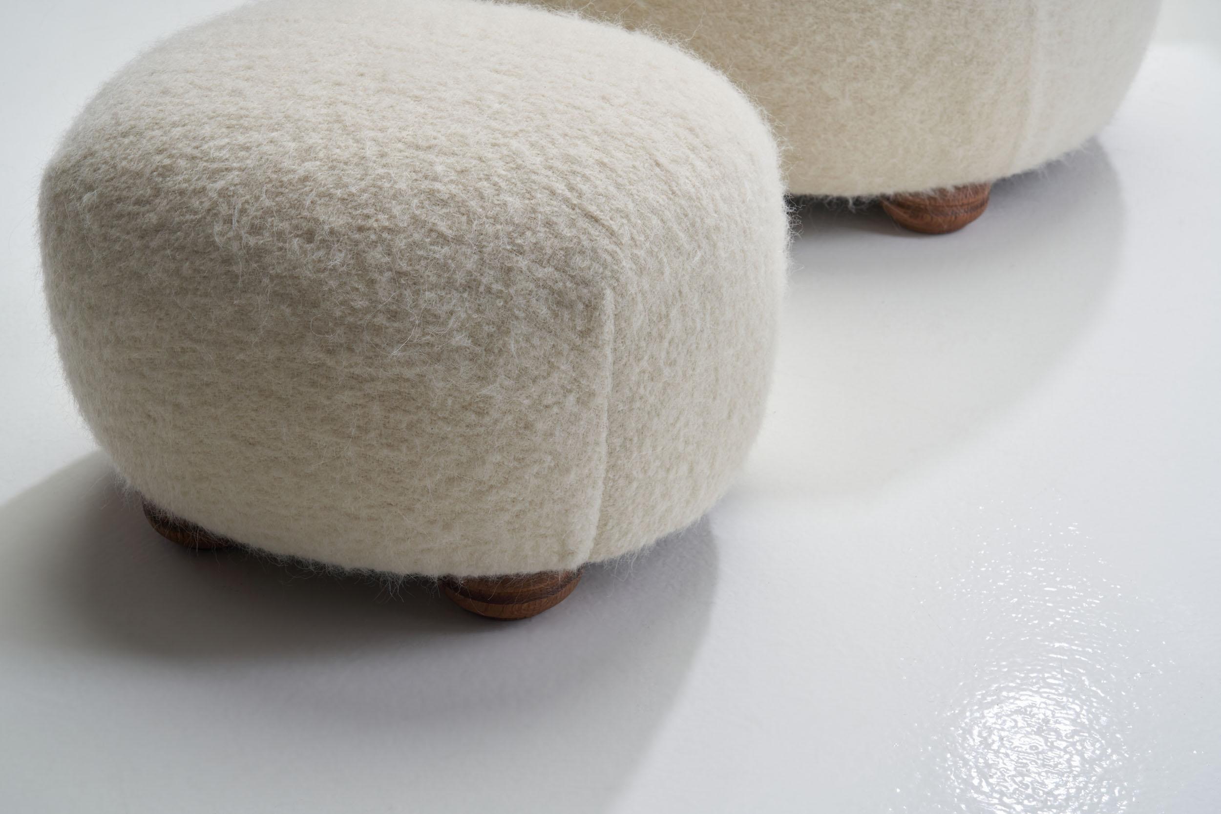 Lounge Chair with Ottomans by Danish Cabinetmaker, Denmark, 1960s 13