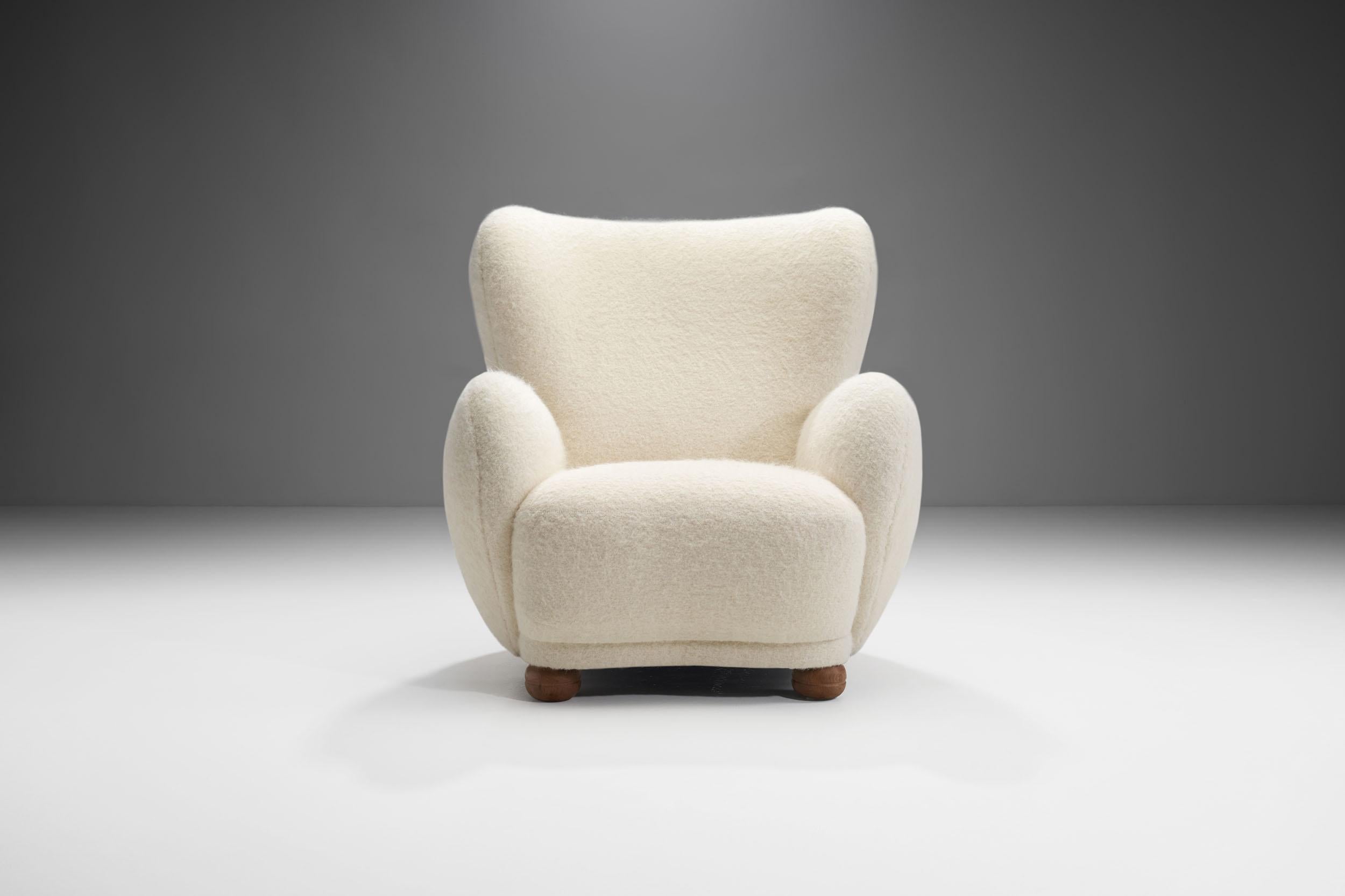 Lounge Chair with Ottomans by Danish Cabinetmaker, Denmark, 1960s 3