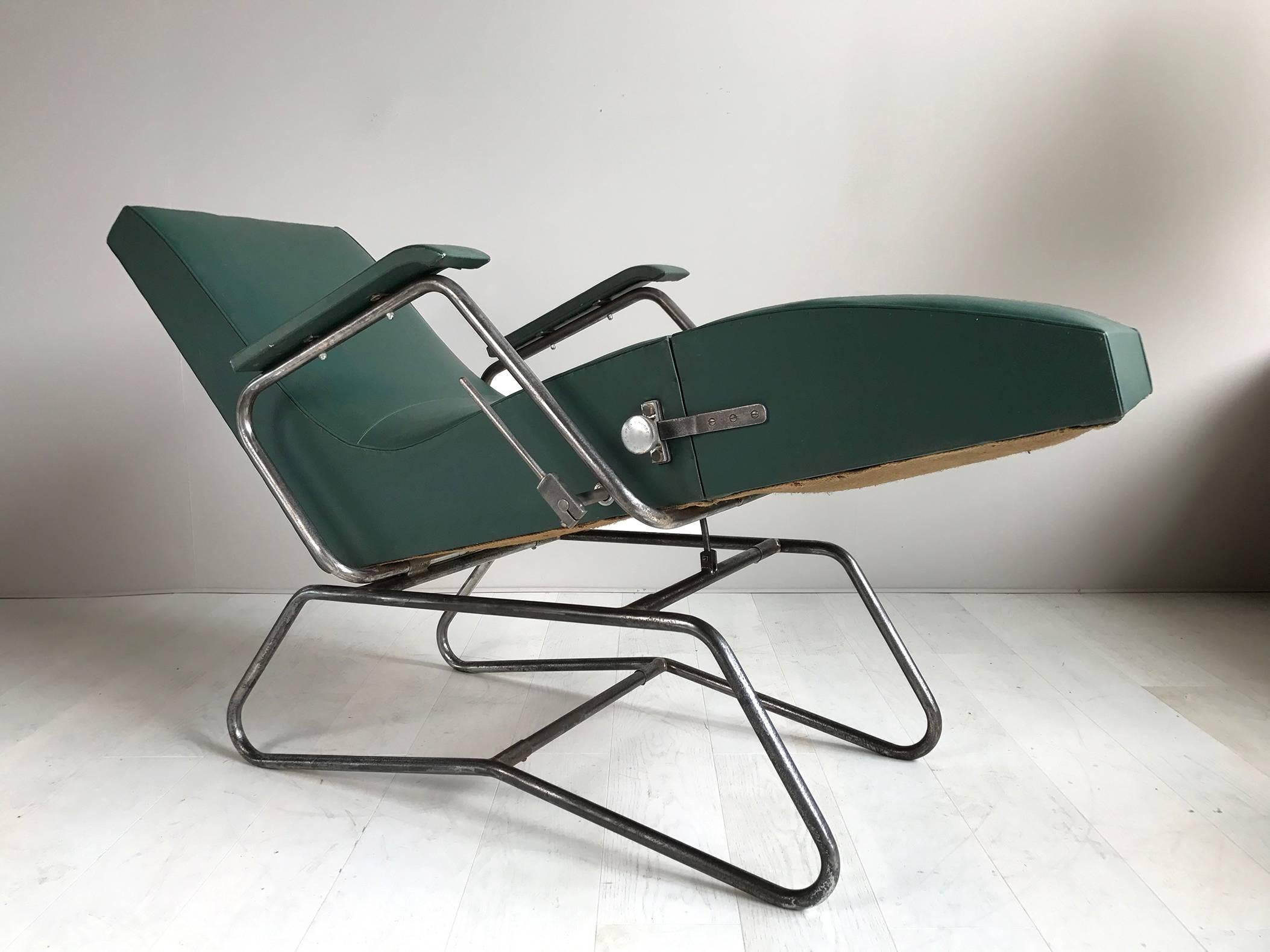 Lounge Chair with System, Dupré-Perrin / Maurice Barret, France, 1930 2