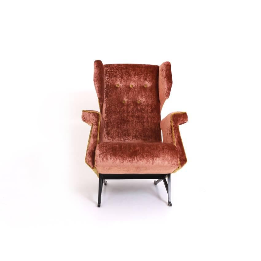 Mid-Century Modern Lounge Chair, Italy, Mid-20th Century For Sale