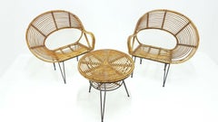 Lounge Chairs and Bamboo Table Design Janine Abraham & Dirk Jan Rol, 1950s