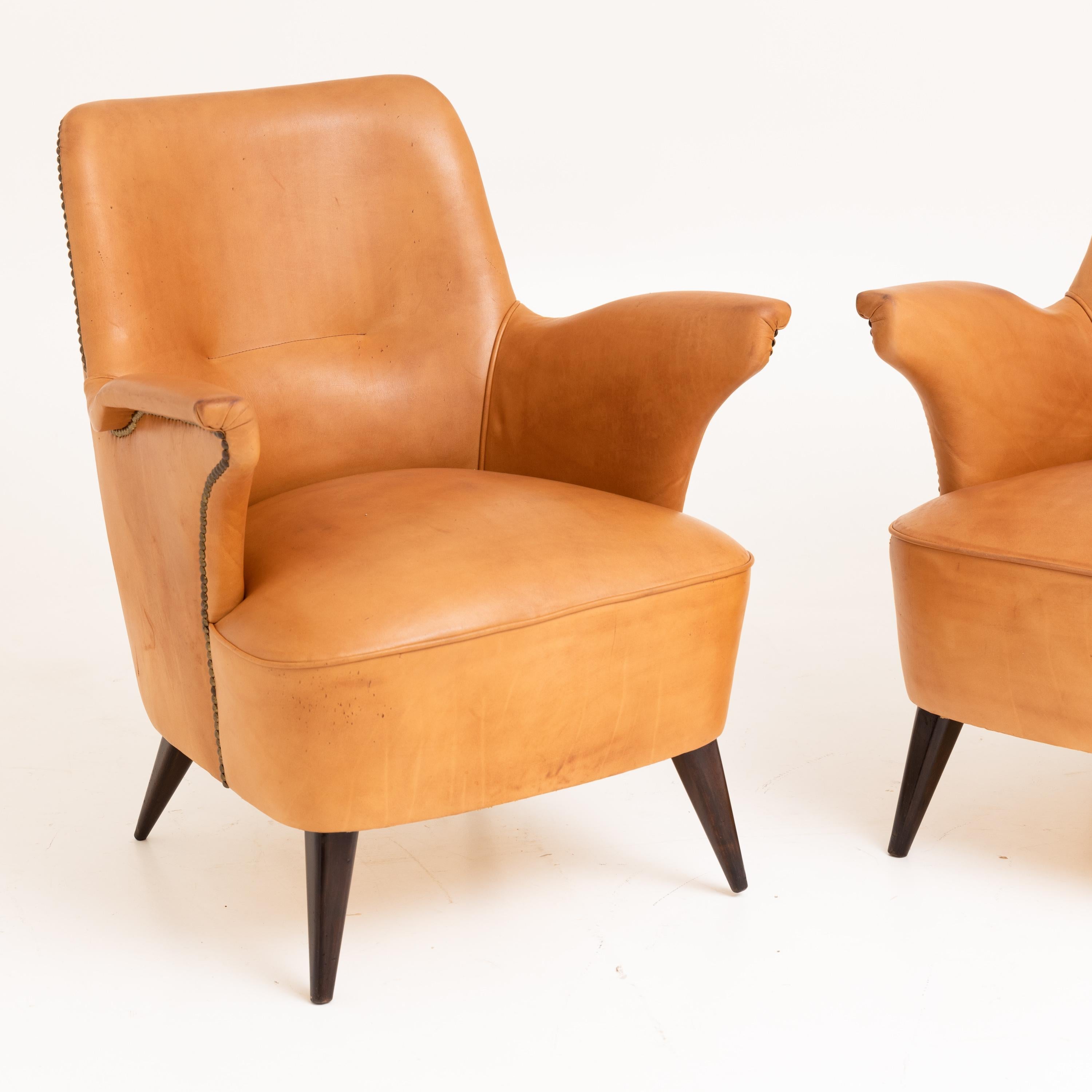 Italian Lounge Chairs, Attributed to Giovanni 'Nino' Zoncada, Italy, 1950s