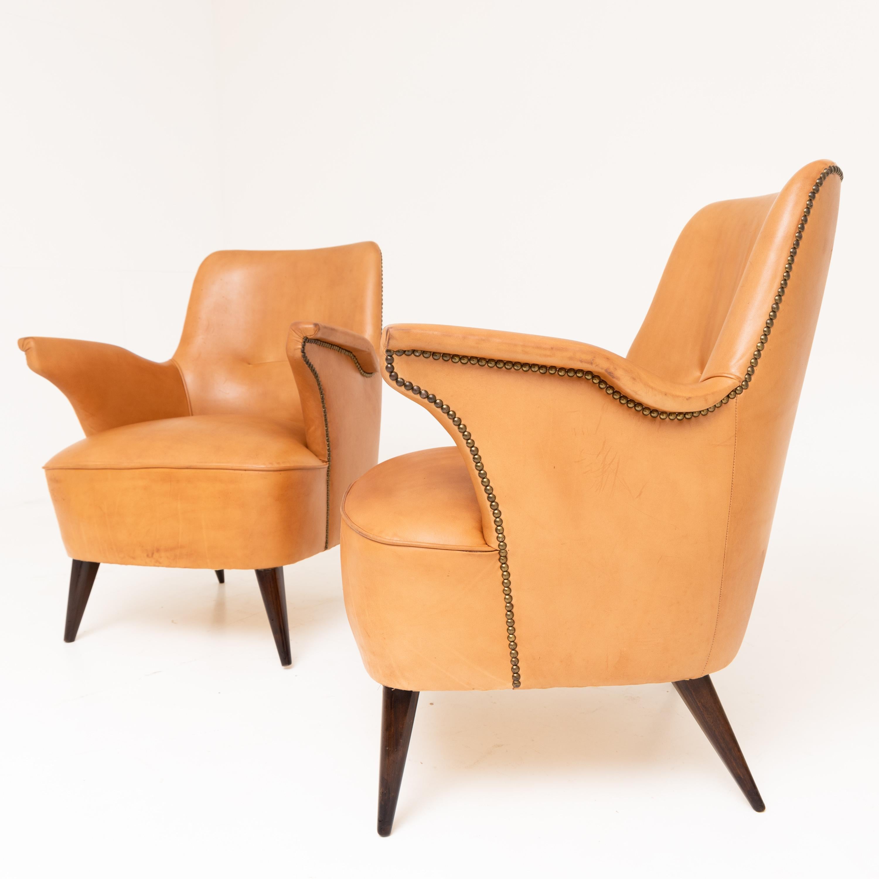 Mid-20th Century Lounge Chairs, Attributed to Giovanni 'Nino' Zoncada, Italy, 1950s