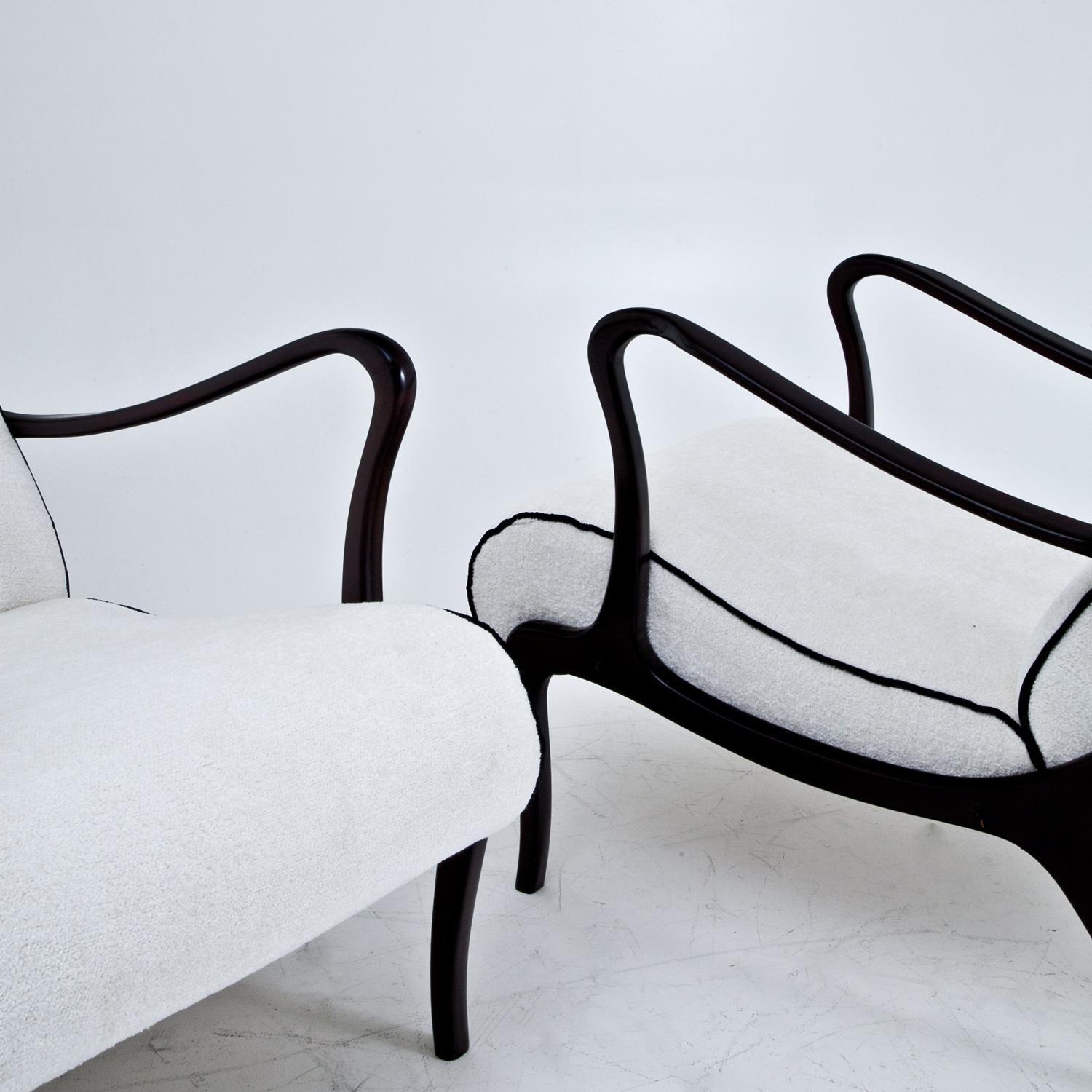 Lounge Chairs Attributed to Ezio Longhi, Italy, 1950s In Good Condition In Greding, DE