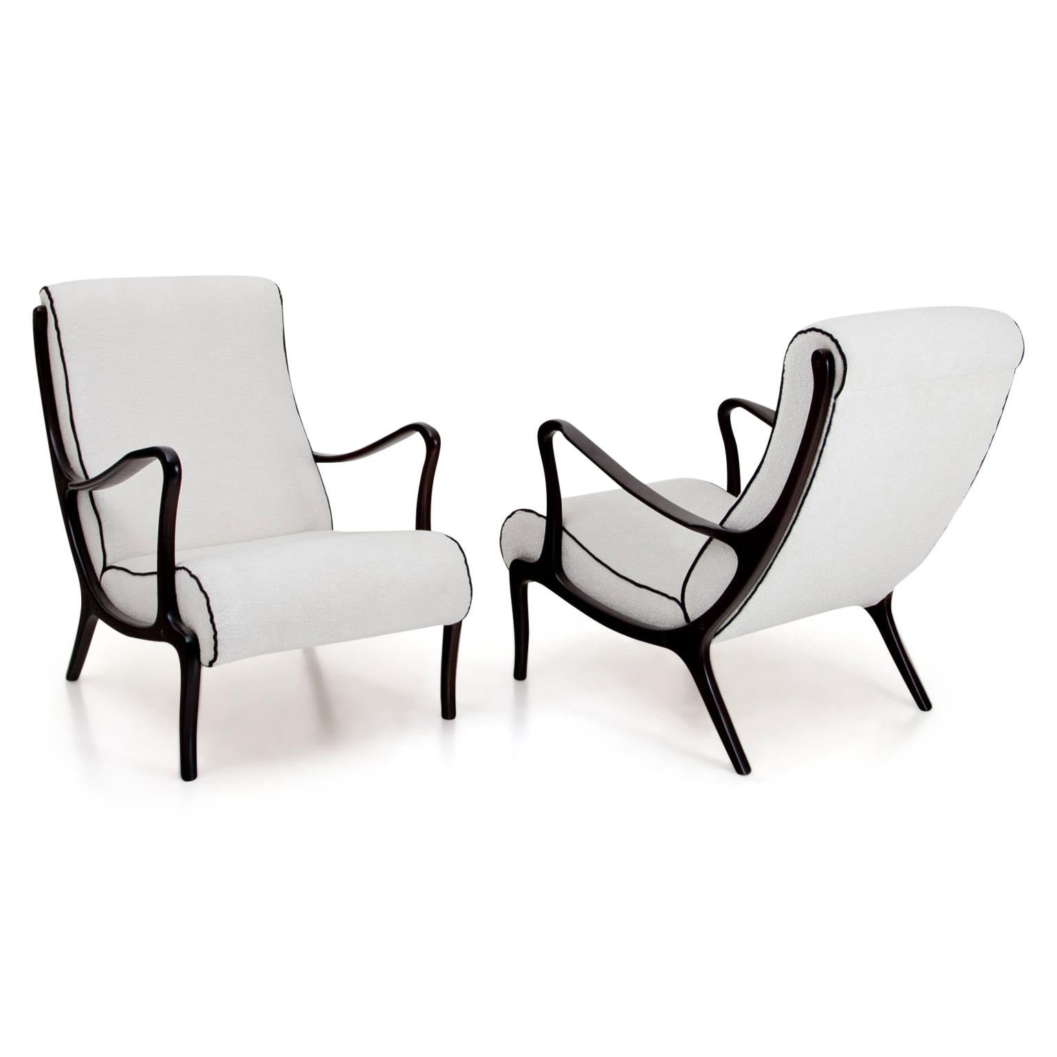 Lounge Chairs Attributed to Ezio Longhi, Italy, 1950s 1
