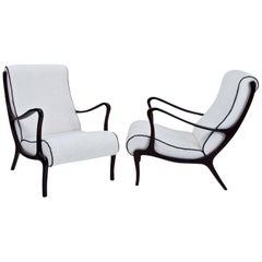 Lounge Chairs Attributed to Ezio Longhi, Italy, 1950s