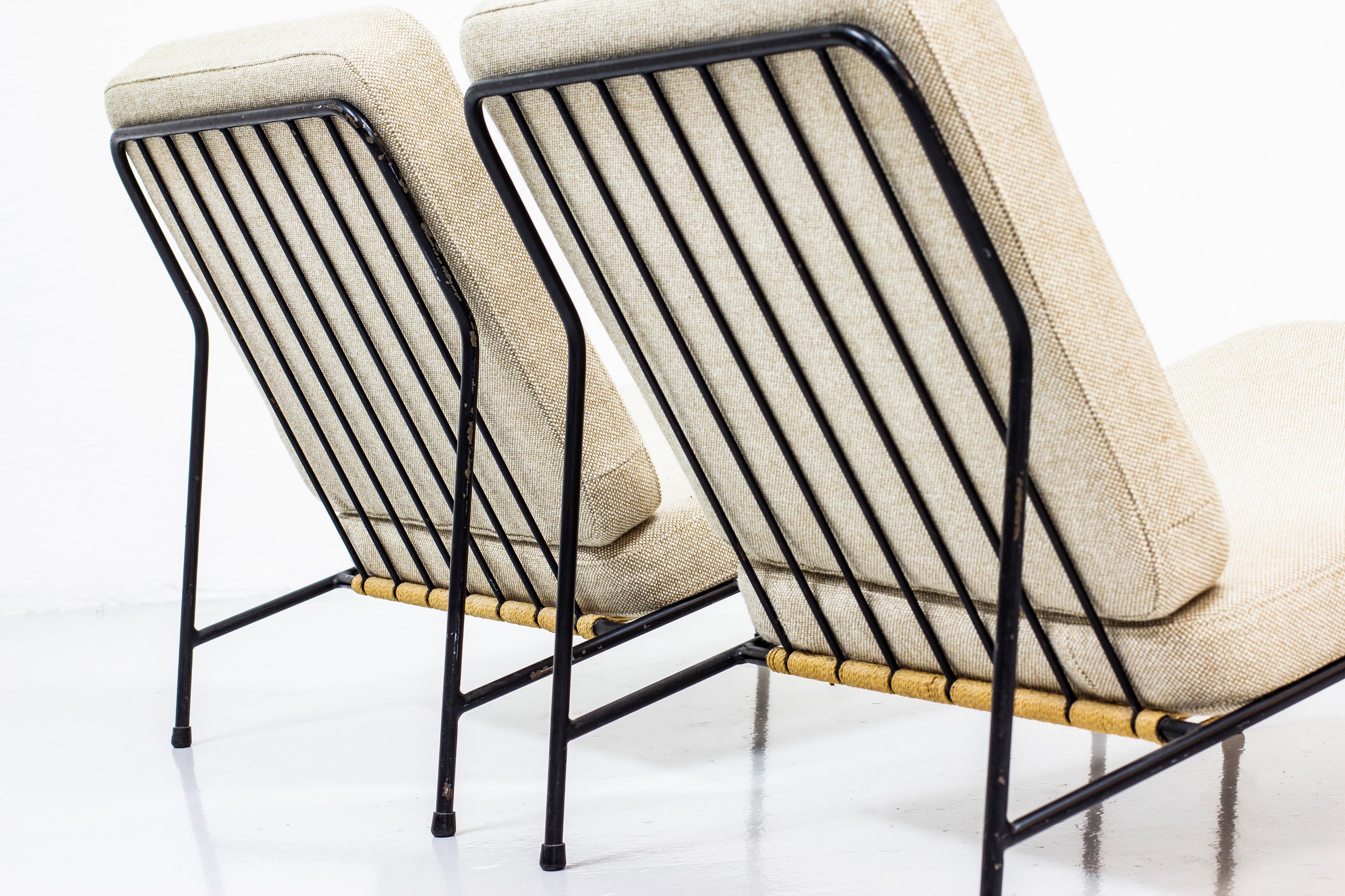 Lounge Chairs by Alf Svensson for Ljungs Industrier, Sweden, Midcentury, 1950s In Good Condition For Sale In Hägersten, SE