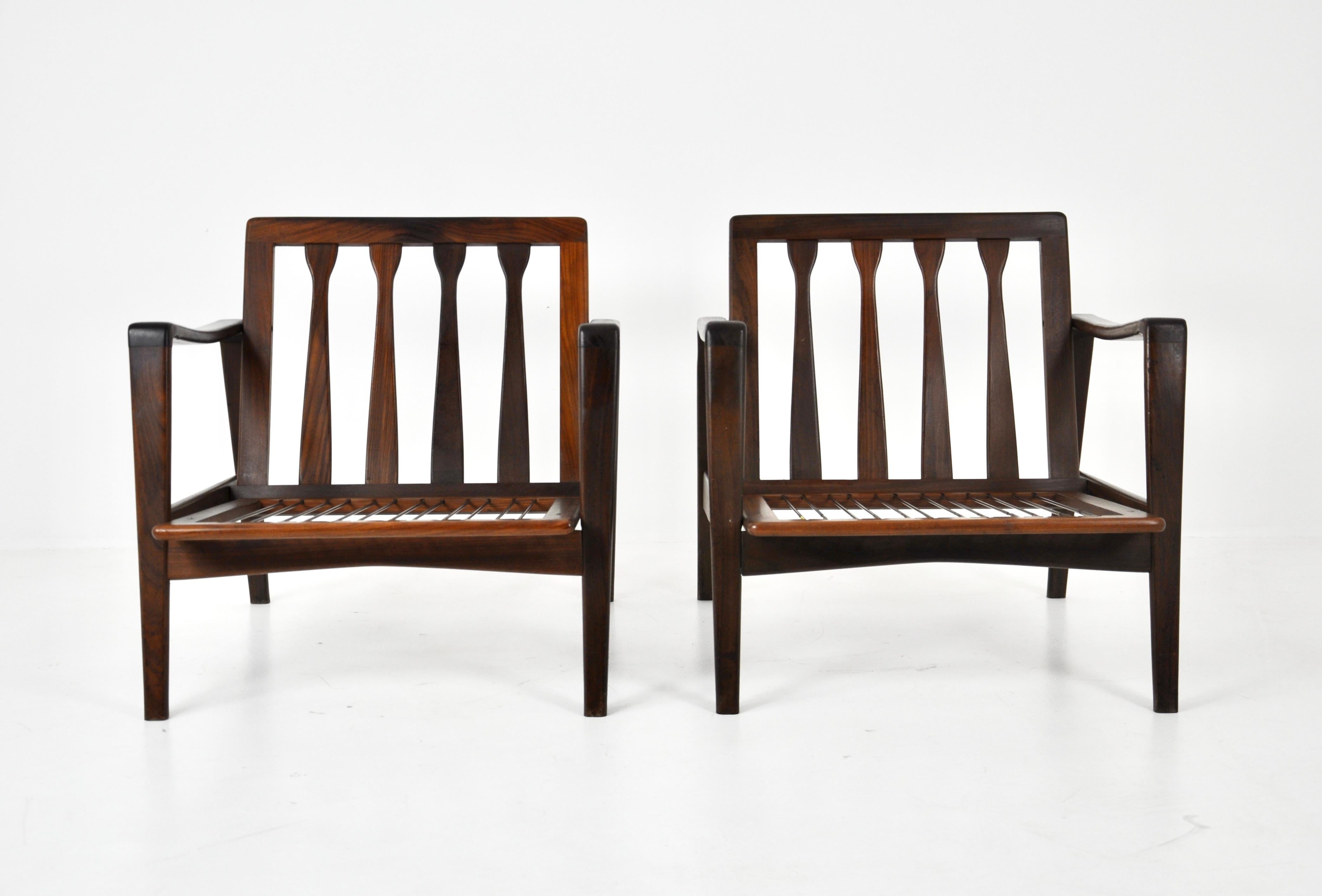 Lounge Chairs by Arne Wahl Iversen for Komfort, 1950s, set of 2 3
