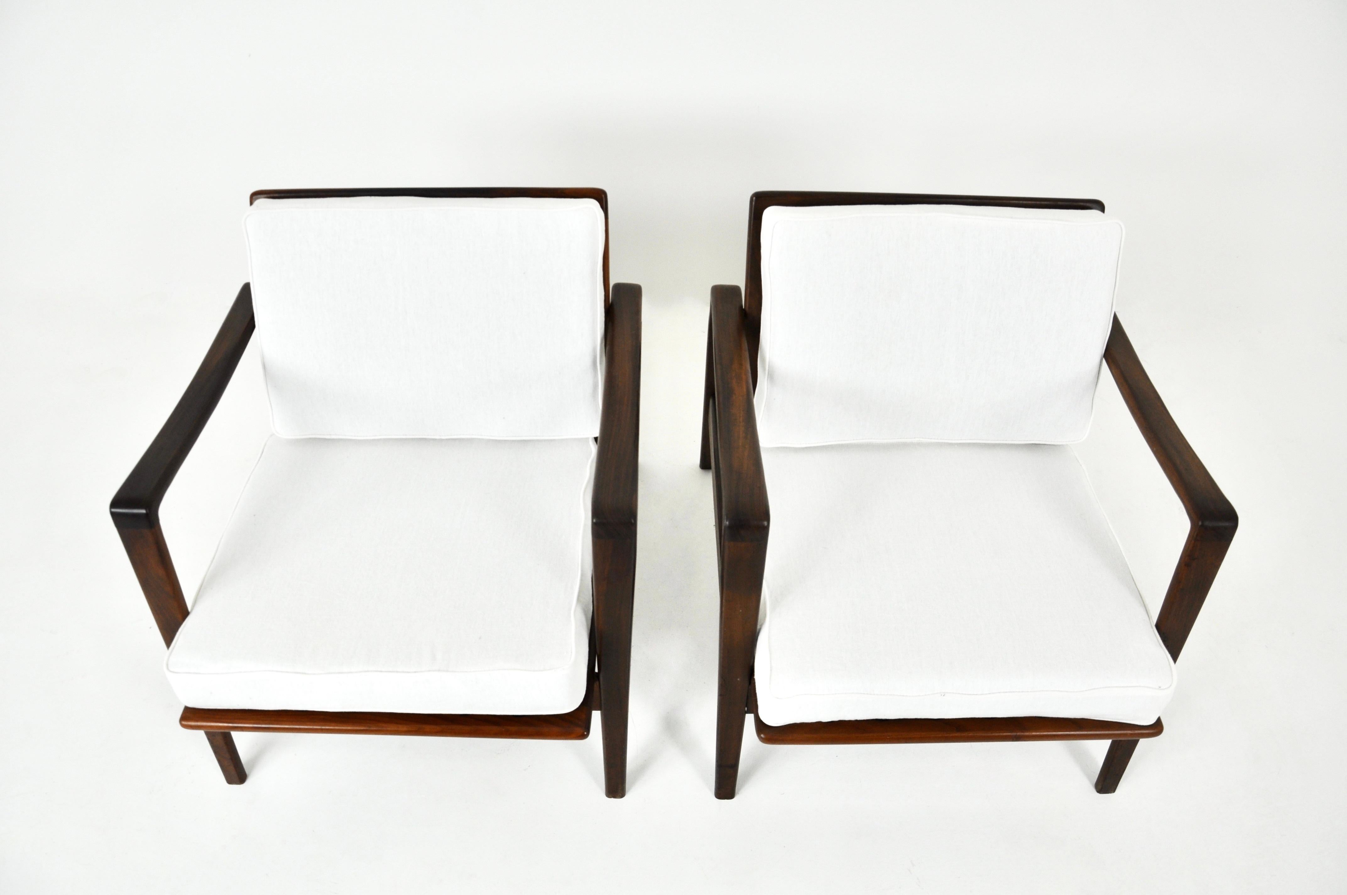 Lounge Chairs by Arne Wahl Iversen for Komfort, 1950s, set of 2 1