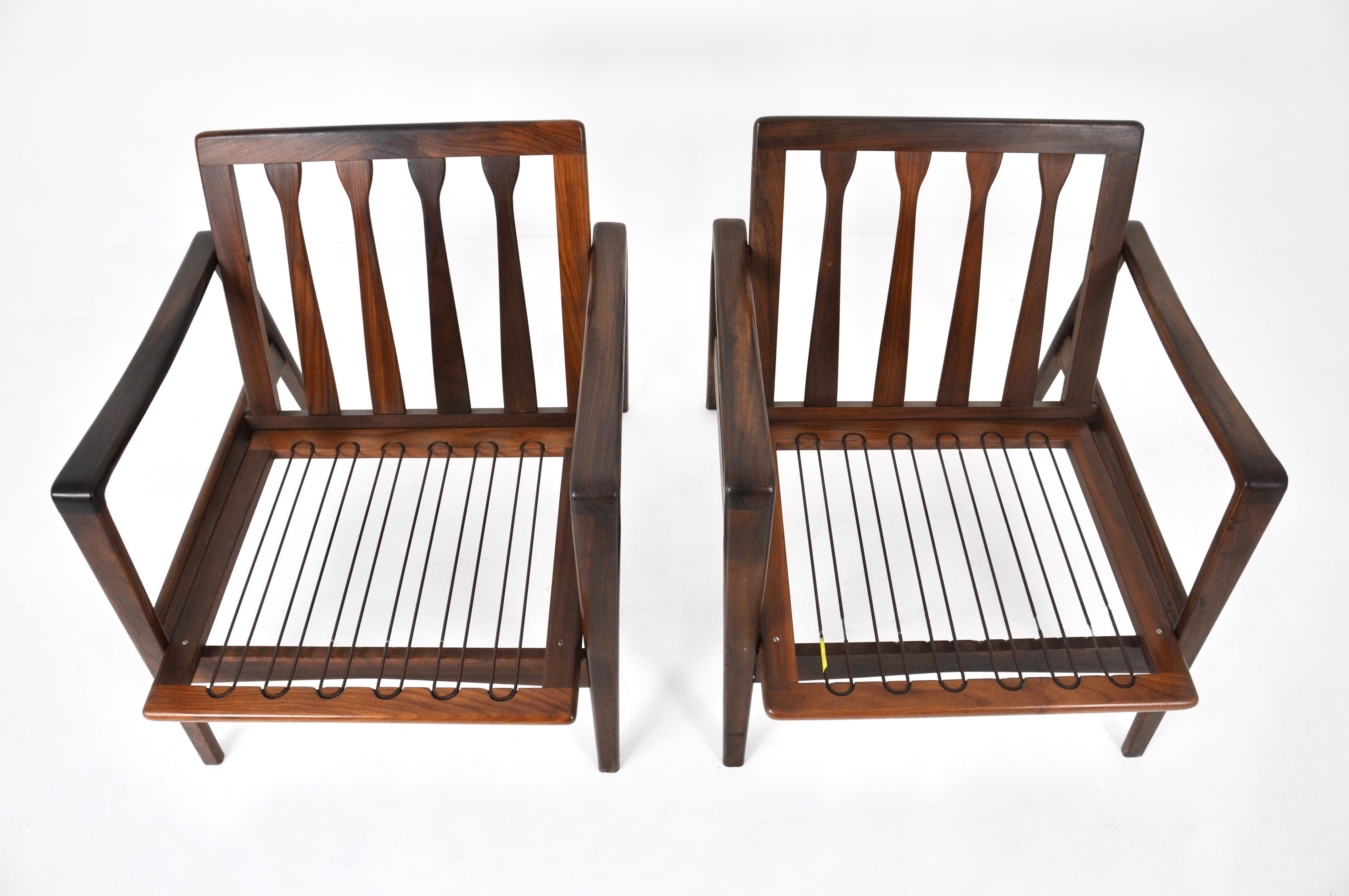 Lounge Chairs by Arne Wahl Iversen for Komfort, 1950s, set of 2 2