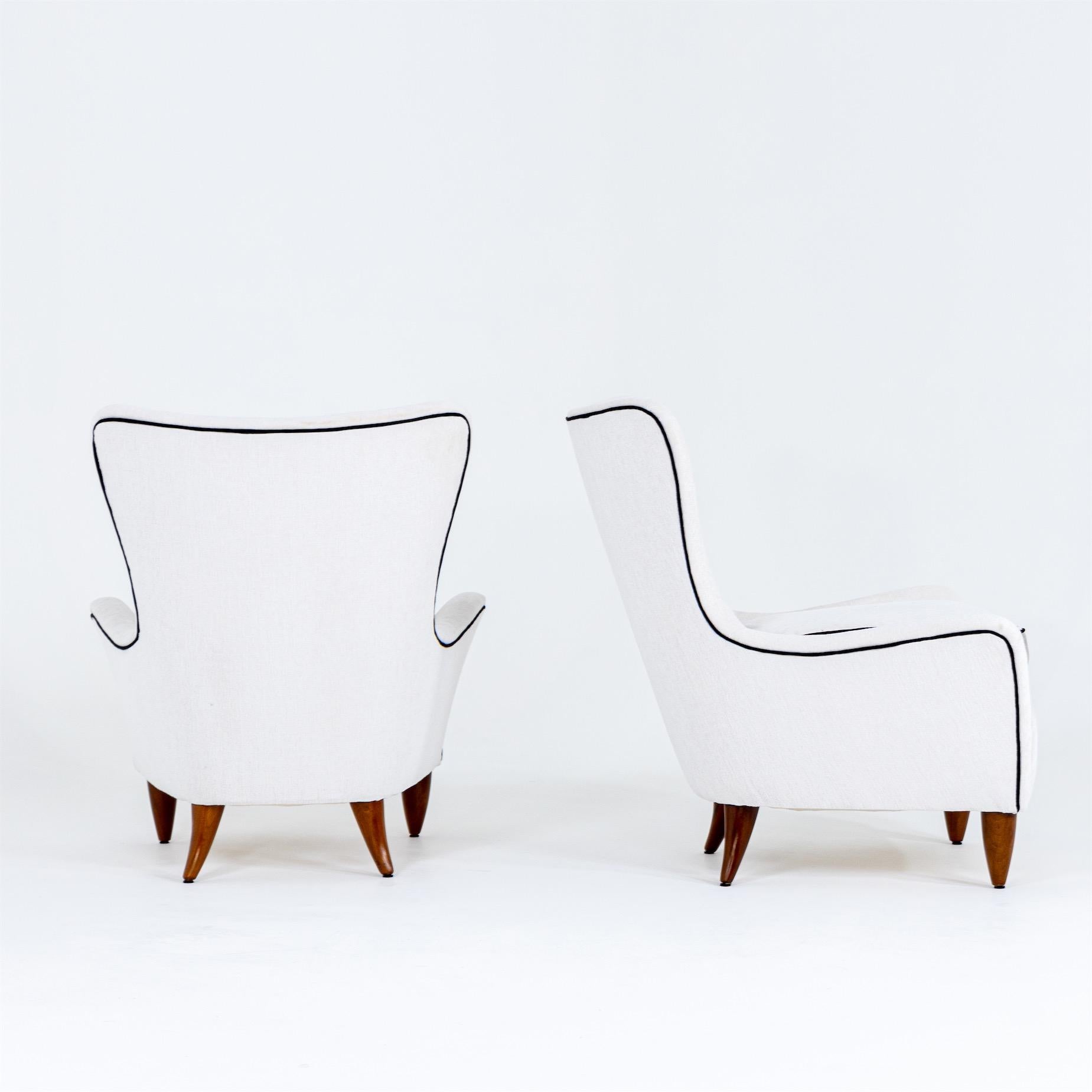 Cherry Lounge Chairs by Brambilla, Italy, 1950s For Sale