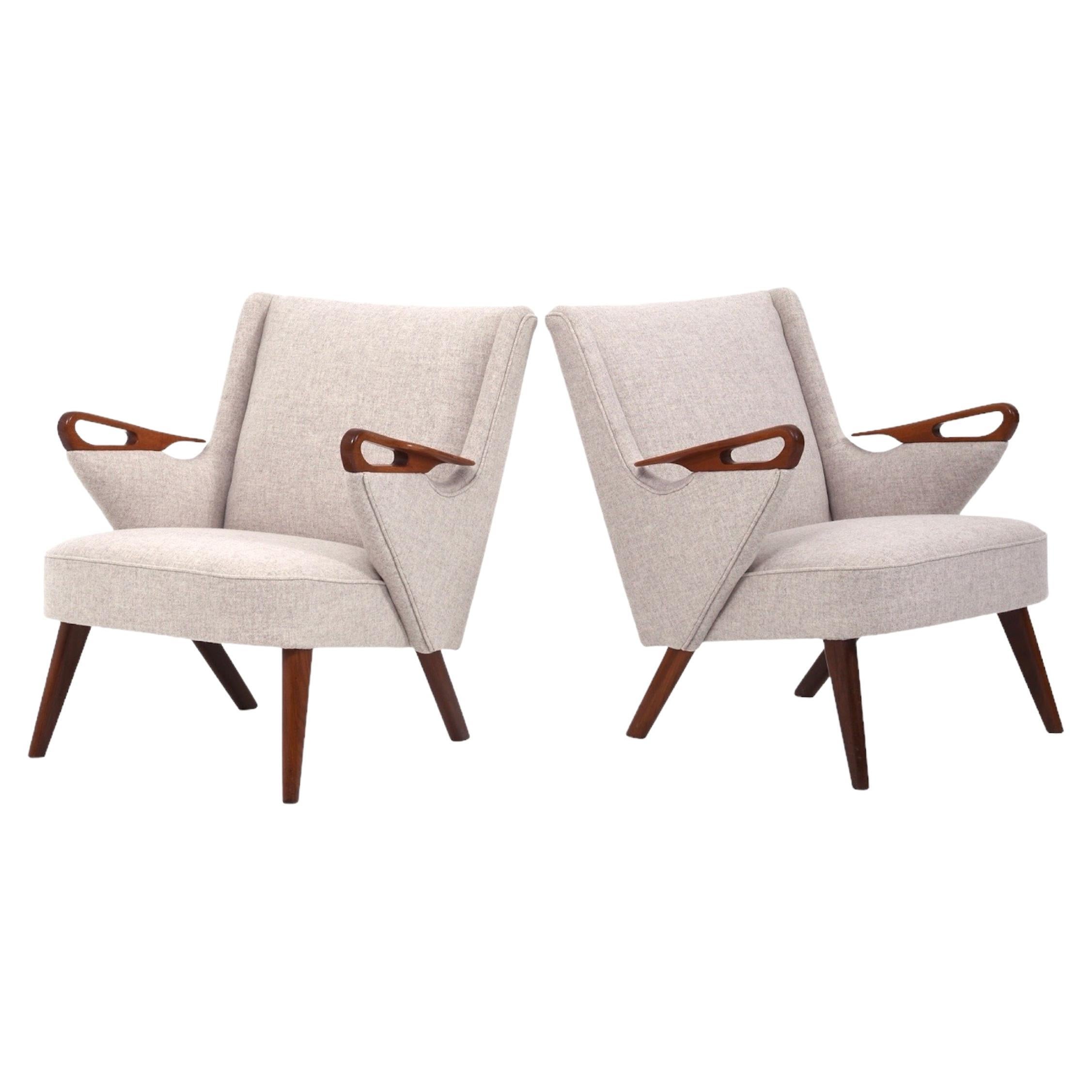 Lounge Chairs by Chresten Findahl Brodersen for Findahl Møbelfabrik, Set of 2 For Sale