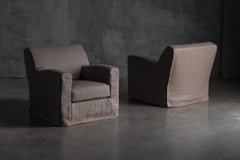 Christian Liaigre Lilac Lounge Chairs, France, Circa 1990, Comfortable