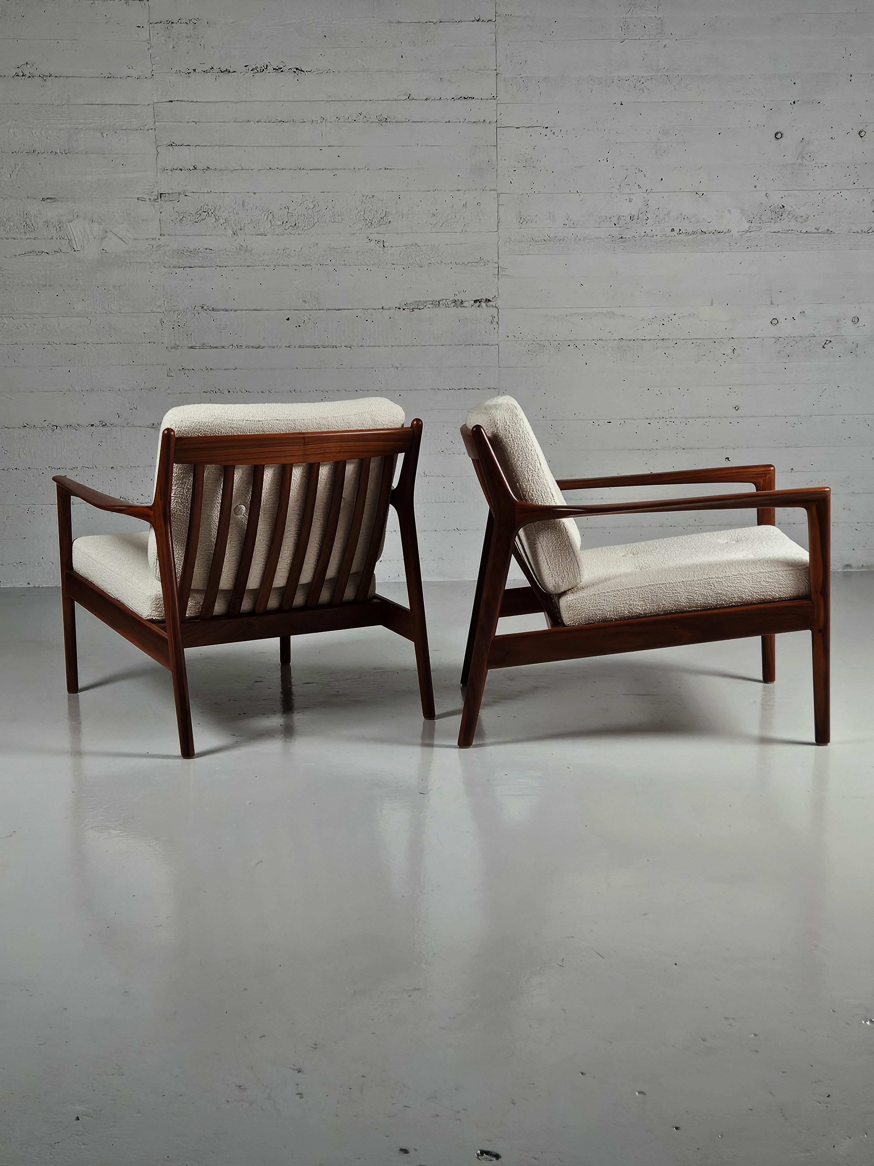 Scandinavian Modern Lounge chairs by Folke Ohlsson for DUX, Sweden, 1960s