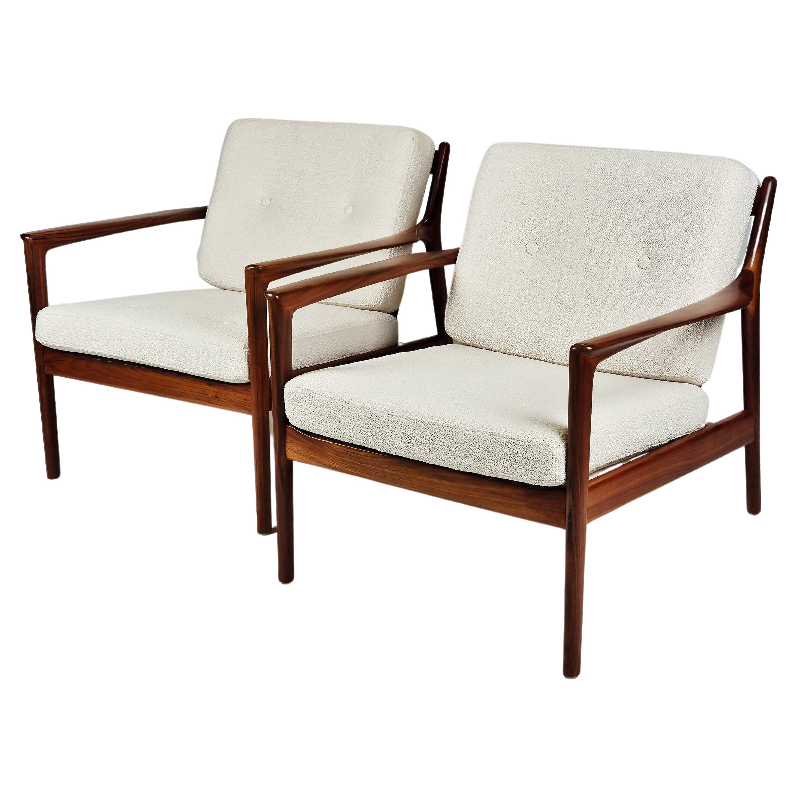 Lounge chairs by Folke Ohlsson for DUX, Sweden, 1960s For Sale