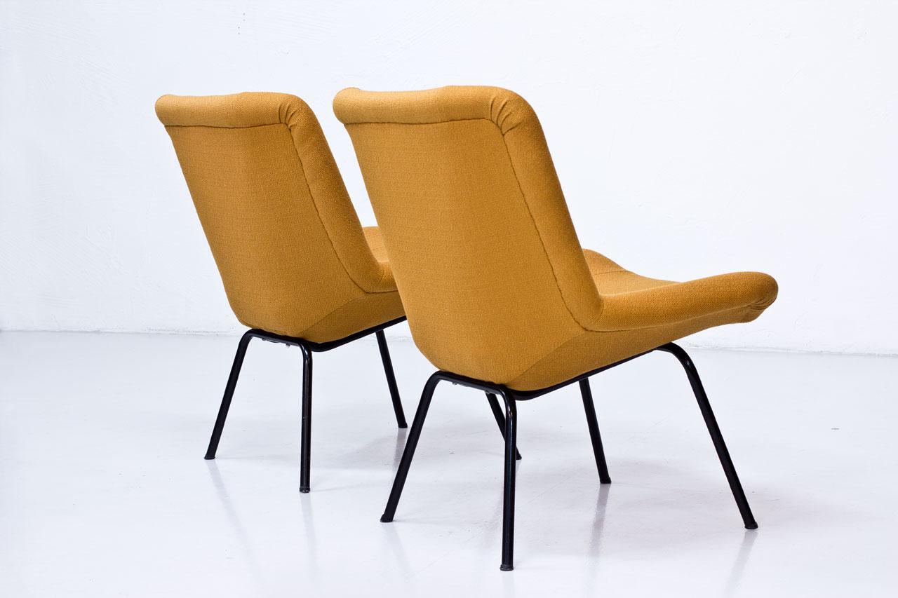 Steel Lounge Chairs by Carl Gustaf Hiort Af Orn�äs, Finland, 1950s