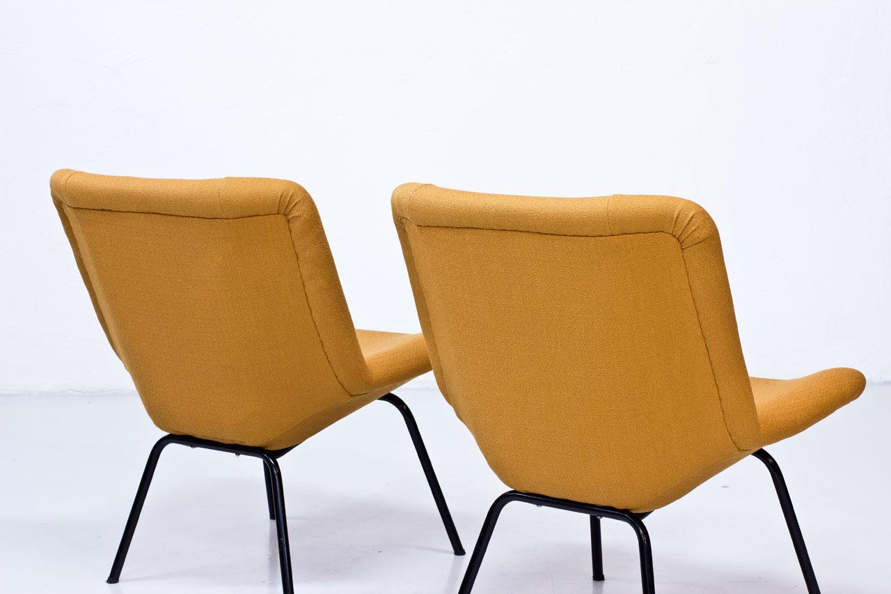 Steel Lounge Chairs by Carl Gustaf Hiort Af Ornäs, Finland, 1950s